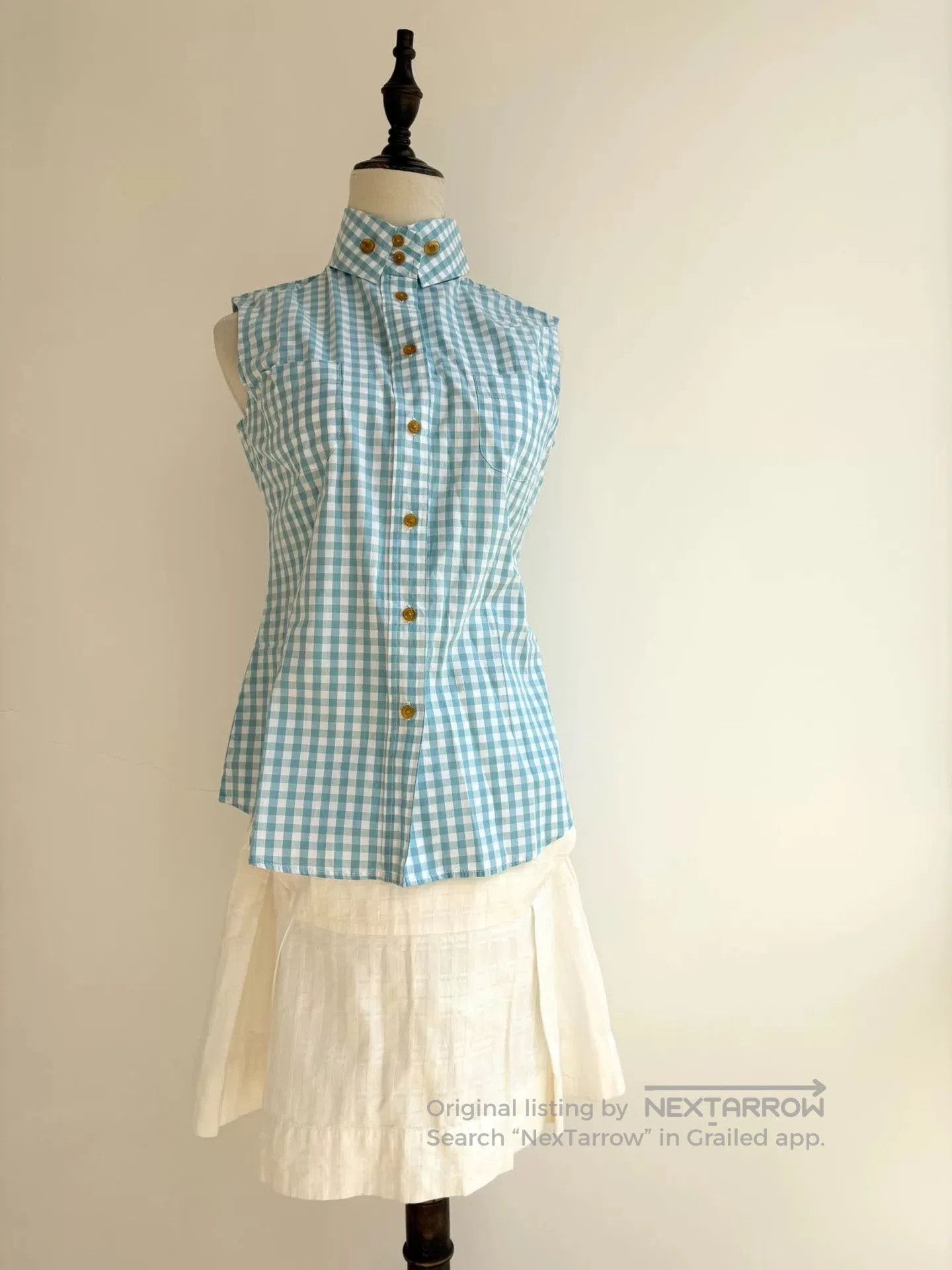 Vivienne Westwood vintage vivienne westwood blue check sleeveless shirt. Size S / US 4 / IT 40 - 2 Thumbnail