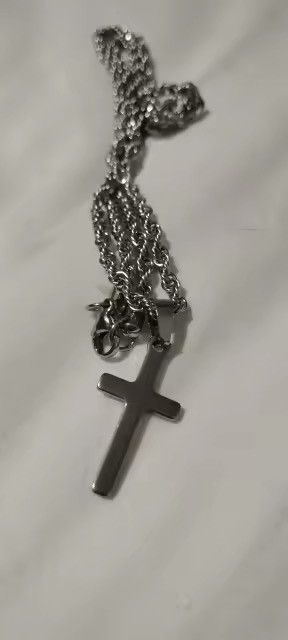Japanese Brand × Jewelry Stainless Steel Cross Pendant Necklace Size ONE SIZE - 2 Thumbnail