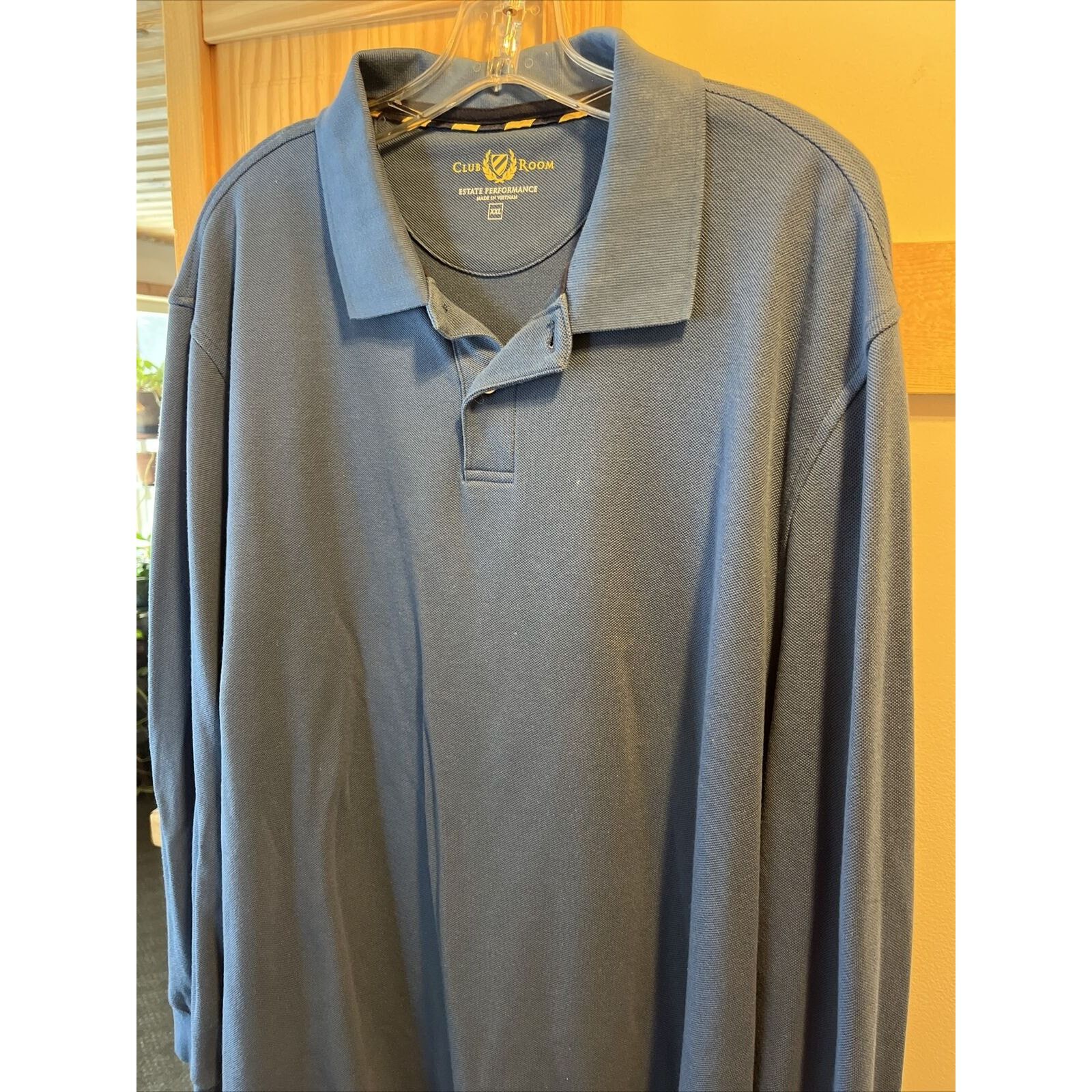 Club Room Club Room Men’s XXL Blue LS Button Cotton Blend Polo Shirt Size US XXL / EU 58 / 5 - 11 Thumbnail