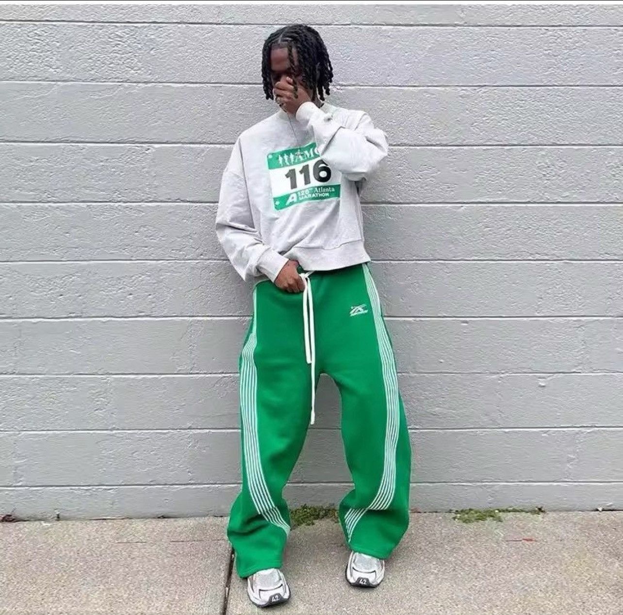 Japanese Brand × Other Pure Cotton Elastic Waist Baggy Sweatpants Size US 31 - 1 Thumbnail