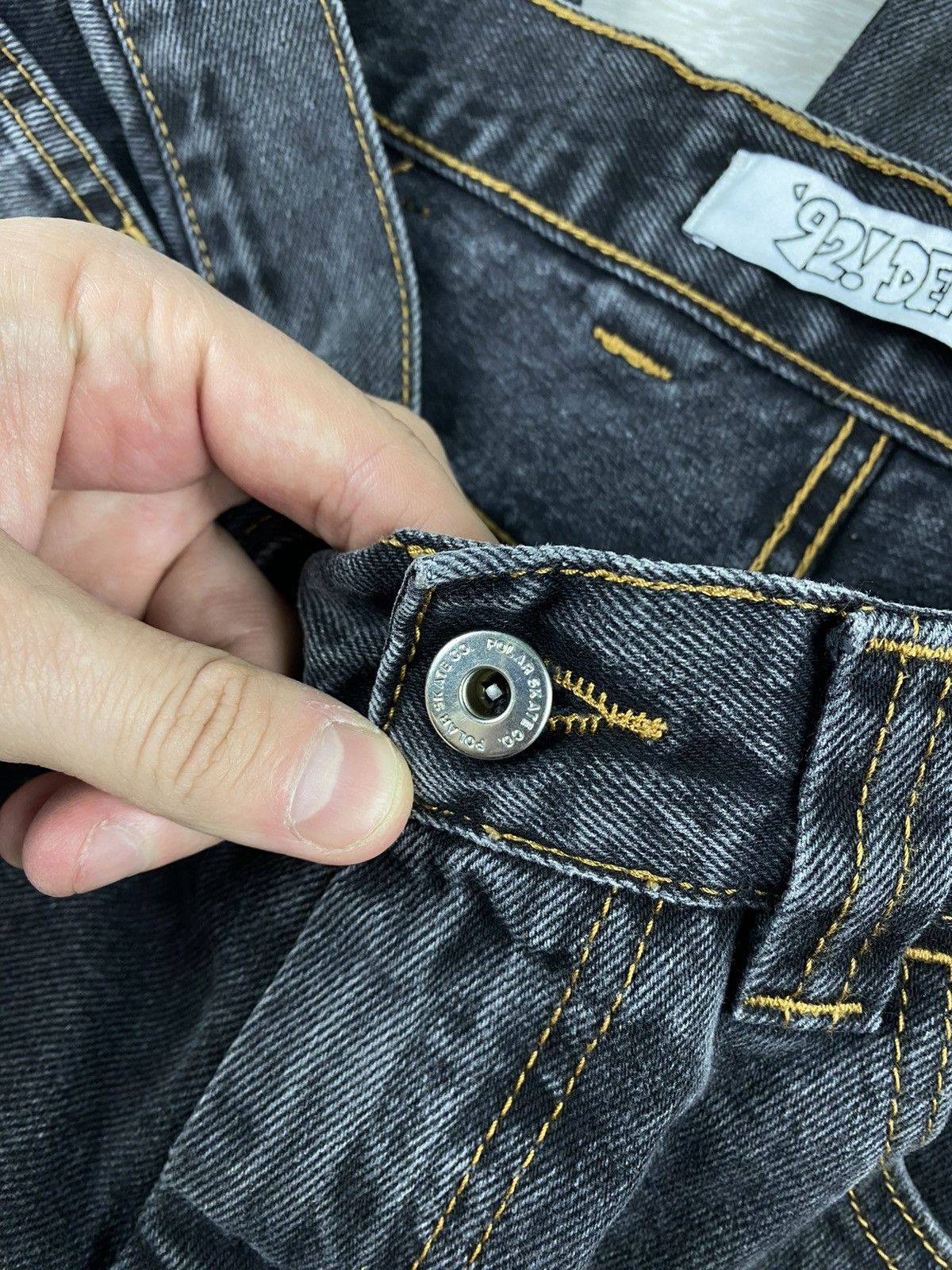 Polar Skate Co. Polar Skate Co '92 Denim Faded Black Gray Denim Jeans Skater Size US 30 / EU 46 - 13 Thumbnail