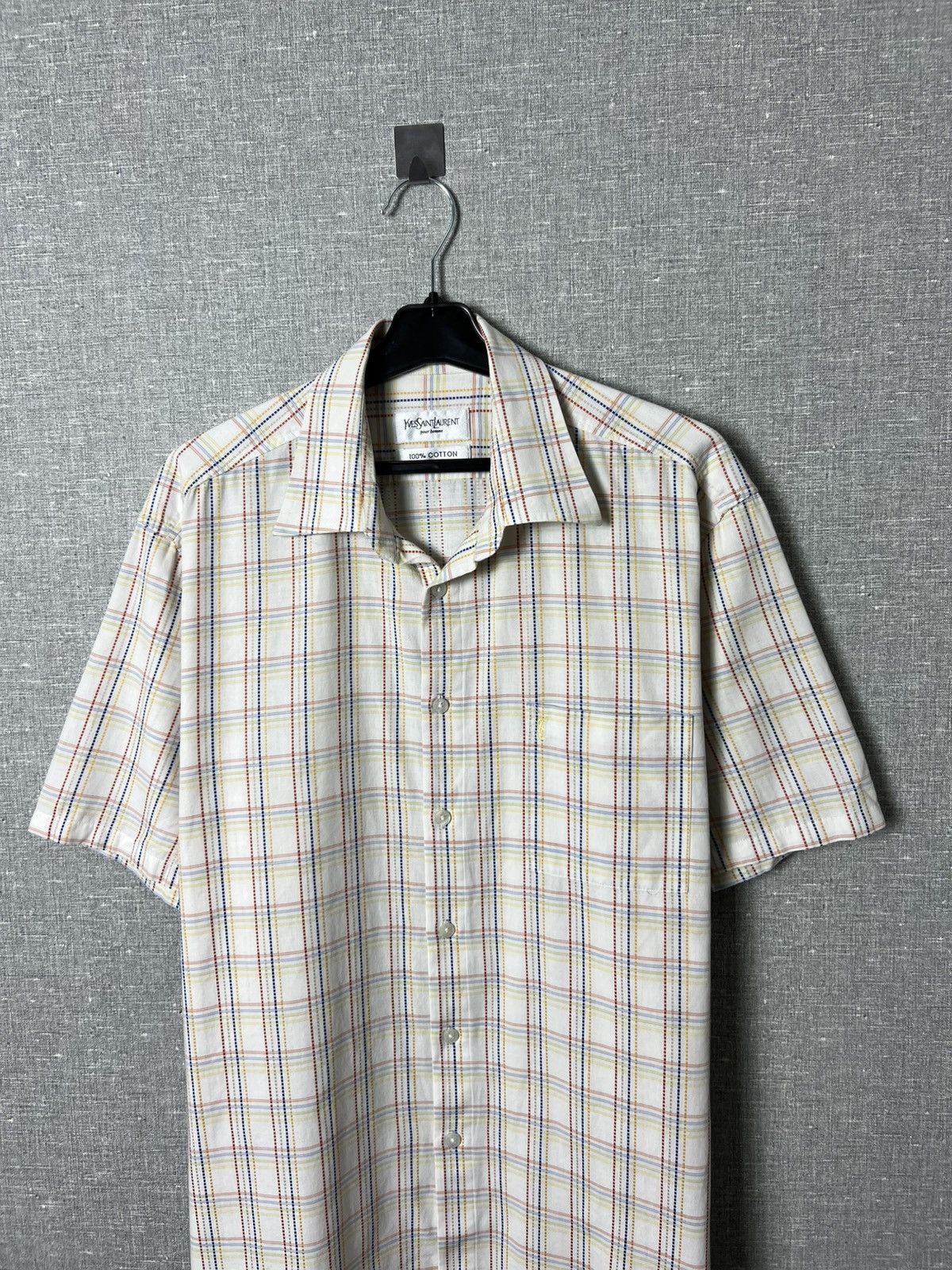 Yves Saint Laurent Vintage Yves Saint Laurent YSL Button Up Short Sleeve Shirt Size US L / EU 52-54 / 3 - 2 Thumbnail