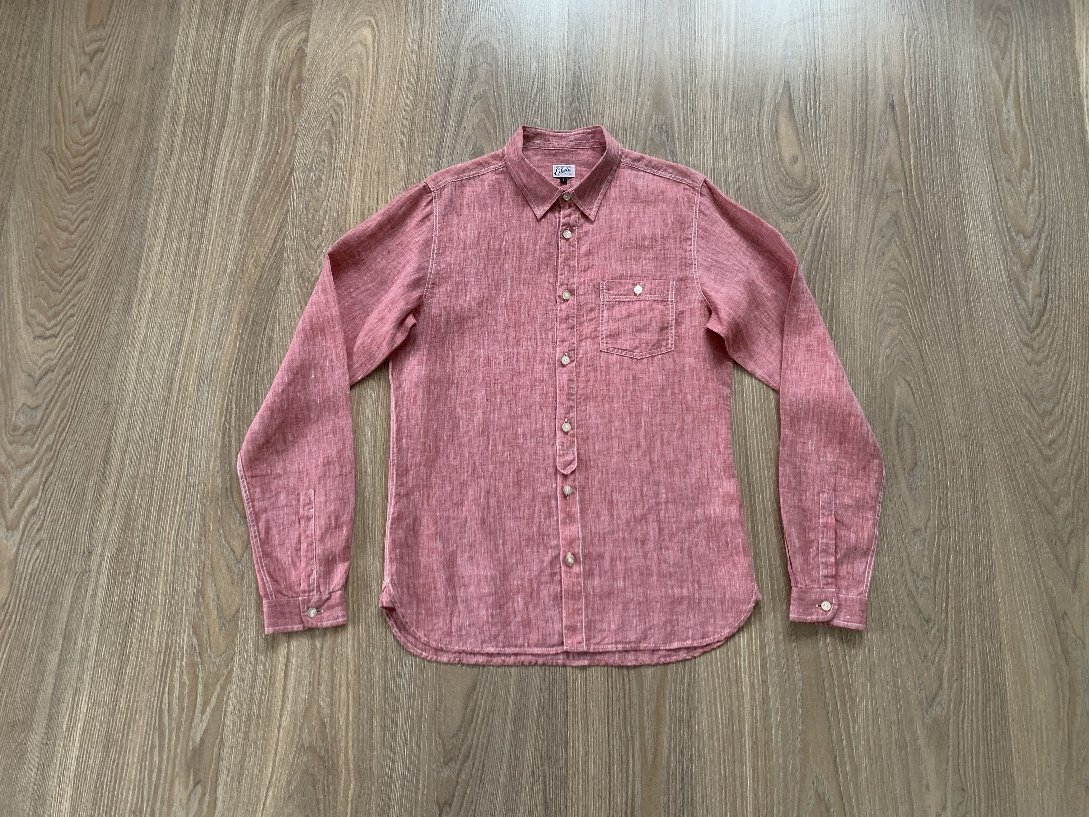 Edwin Edwin Linen Coral One Pocket Long Sleeve Shirt Size US S / EU 44-46 / 1 - 1 Thumbnail