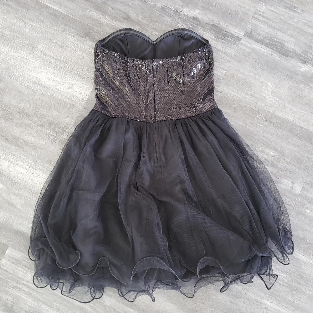 Forever 21 Black Sequined F21 Dressy Tulle Mini Size S / US 4 / IT 40 - 2 Thumbnail