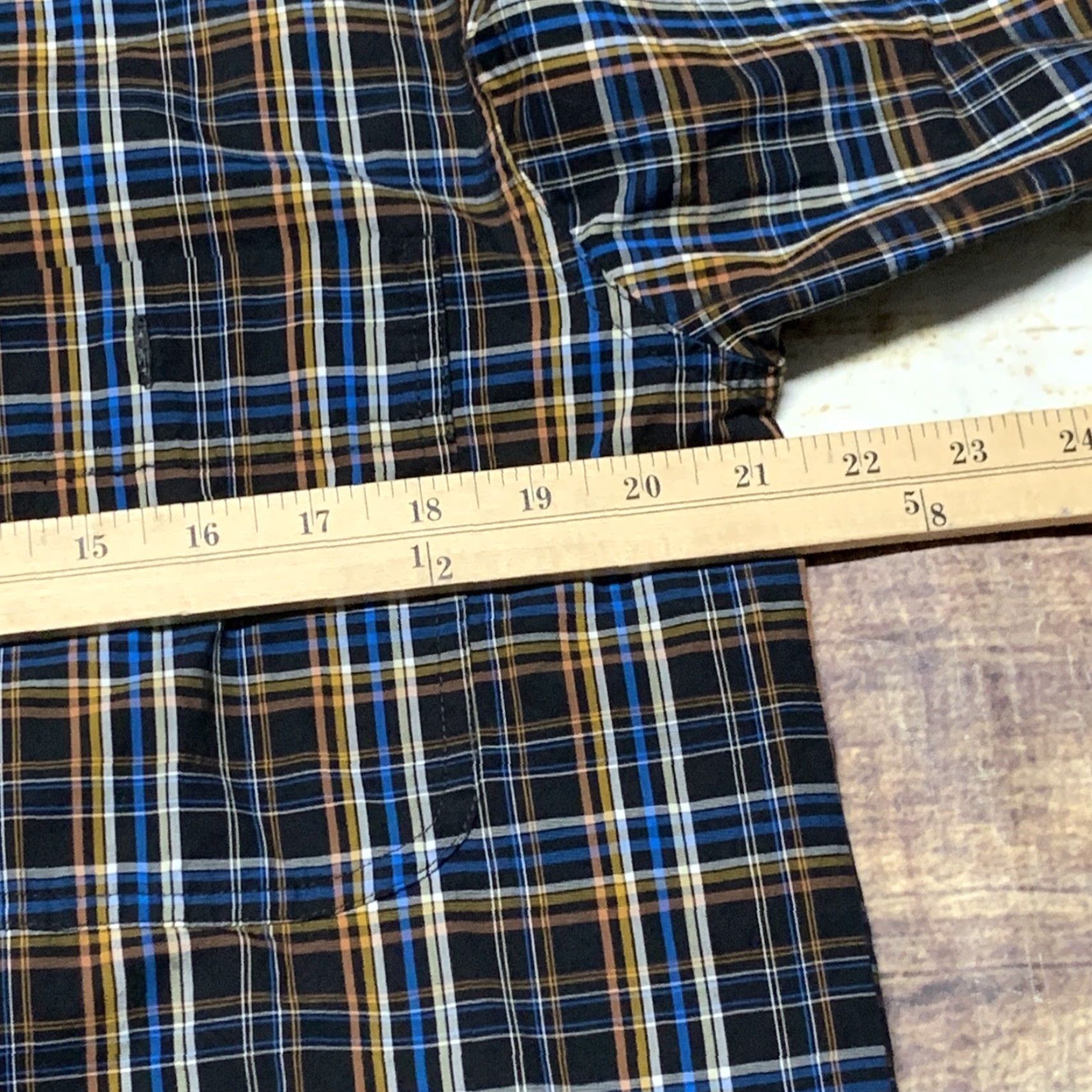 Wrangler Wrangler Mens Button Down Western Shirt Blue Black Plaid Size Medium Long Sleeve Size US M / EU 48-50 / 2 - 3 Thumbnail