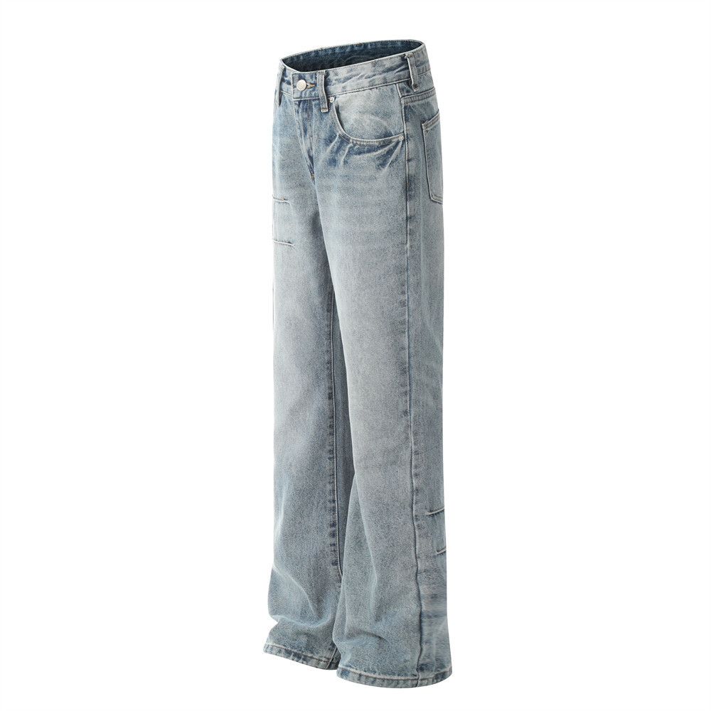 Japanese Brand × Jean Men's punk street washed stitched flared jeans y2k Size US 34 / EU 50 - 3 Thumbnail