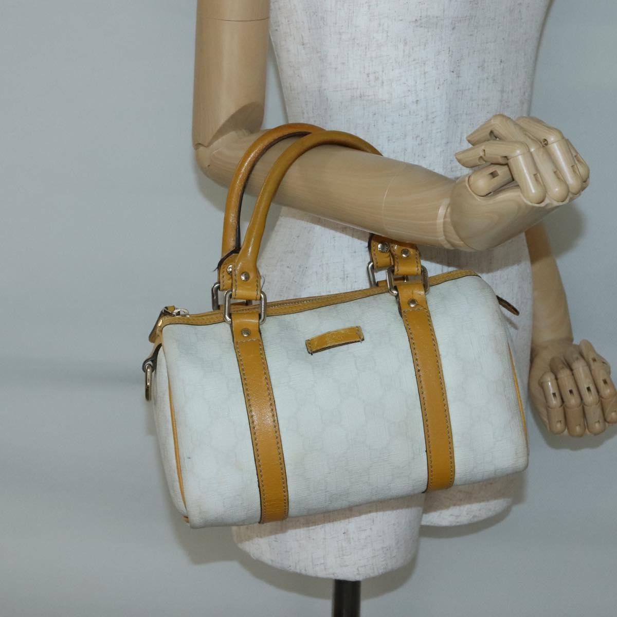 Gucci GUCCI GG Supreme Hand Bag Pvc White Gold Size ONE SIZE - 23 Thumbnail