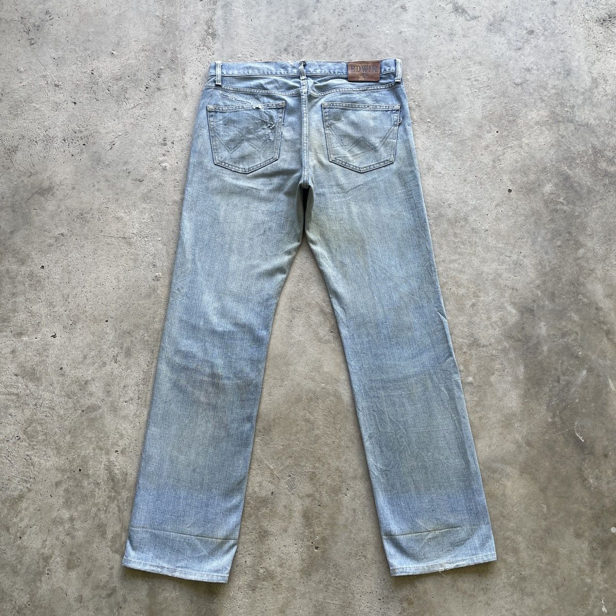 Edwin × Jean × Vintage W34💥 Rusty Wash Edwin Vintage Faded Jeans Denim Pants Size US 34 / EU 50 - 14 Thumbnail