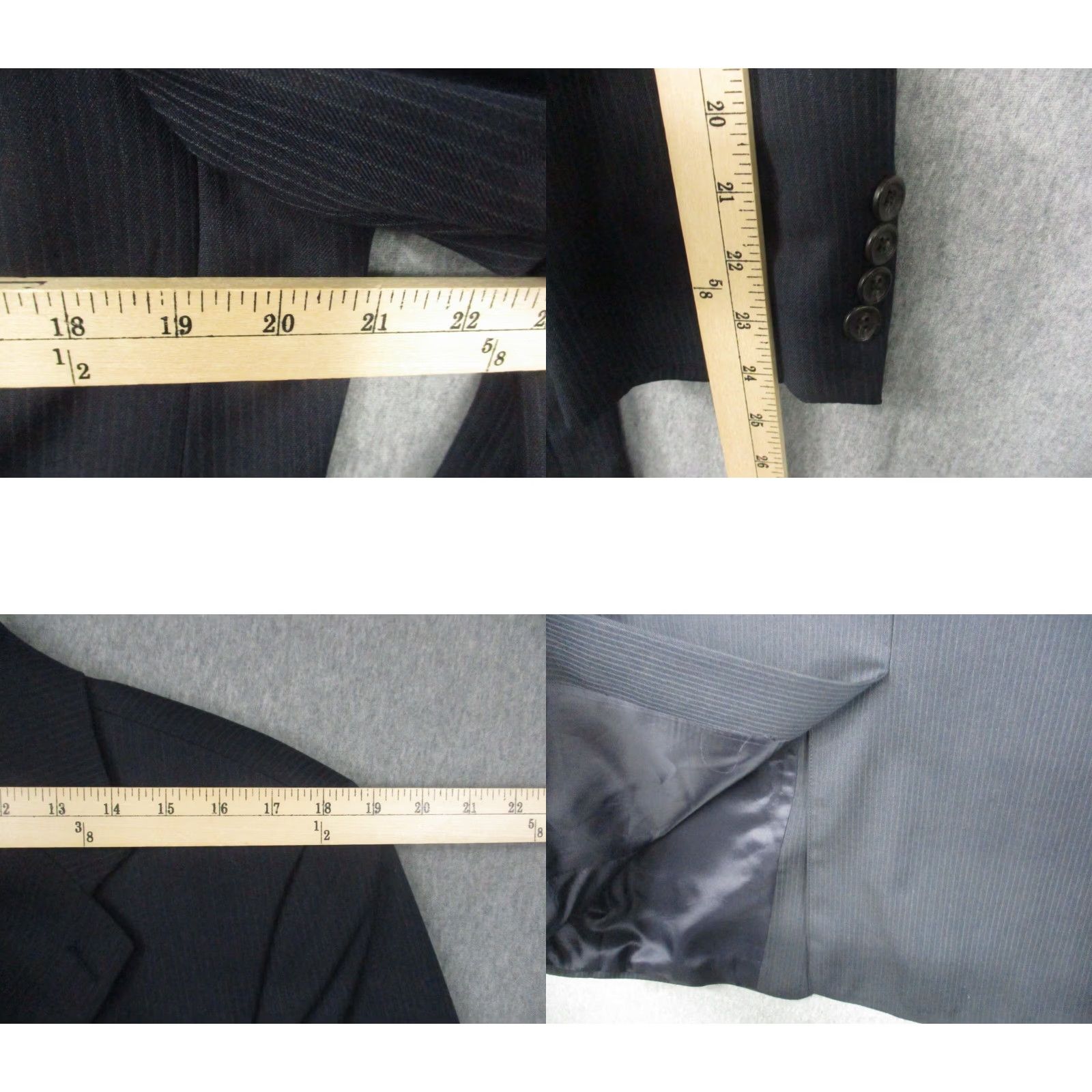 Ralph Lauren Ralph Lauren Blazer Wool Cashmere Jacket 38R Navy Striped - Men - Blazer - 38 - Blue - Vintage? No Size 38R - 8 Thumbnail