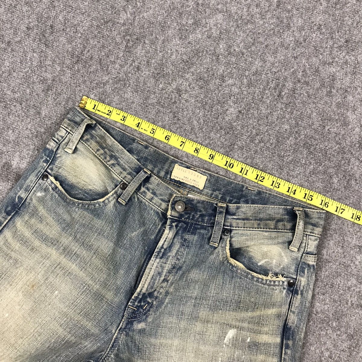 If Six Was Nine × Japanese Brand × Spellbound FALRE SPELLBOUND BOOTCUT DISTRESSED DENIM PANTS Size US 32 / EU 48 - 16 Thumbnail
