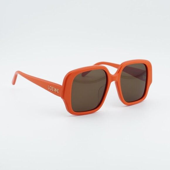 Loewe Loewe LW40134U 42E Sunglasses Orange Square Frame, Brown Size ONE SIZE - 5 Thumbnail