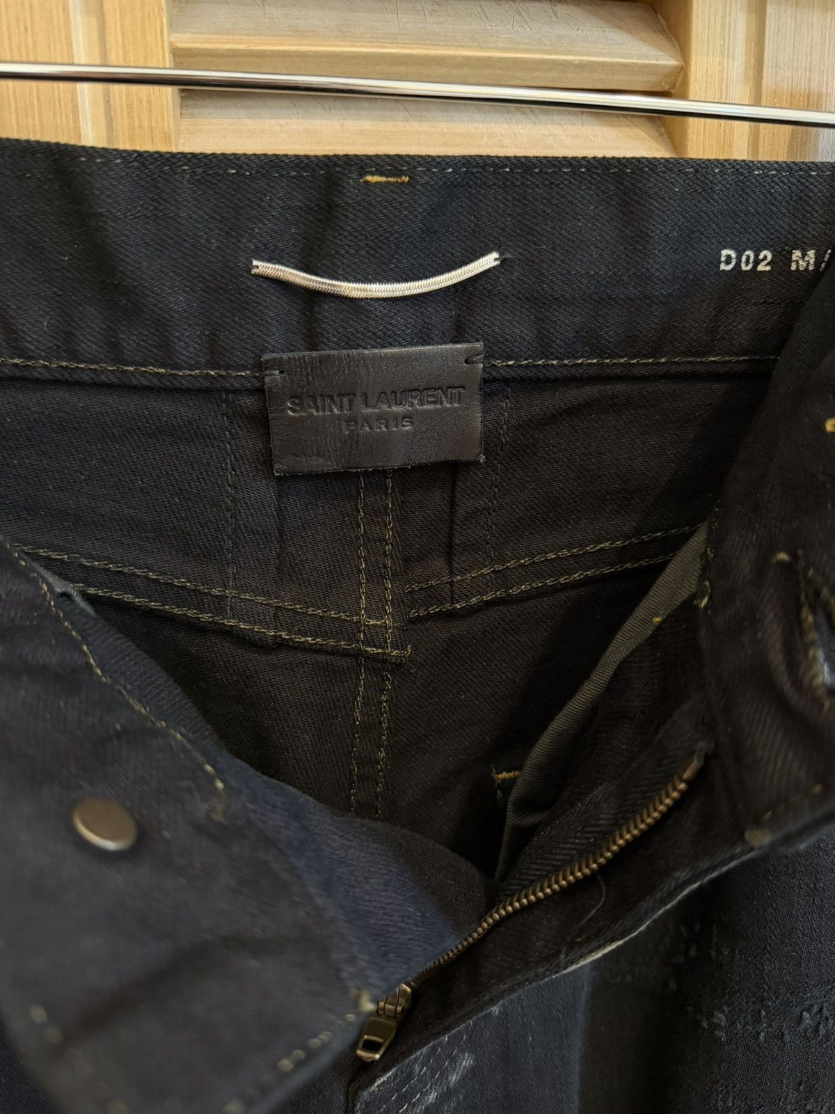 Saint Laurent Paris Saint Laurent SS15 Big Crash Distressed Jeans Size US 27 - 4 Thumbnail