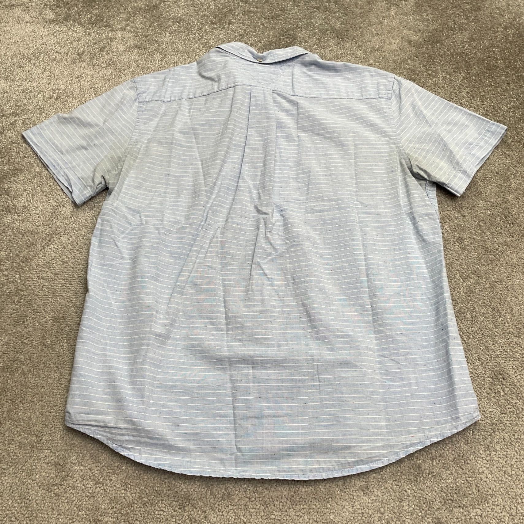 Tommy Hilfiger Tommy Hilfiger Classic Fit Shirt Men L Blue White Stripe Short Sleeve Casual Size US L / EU 52-54 / 3 - 2 Thumbnail