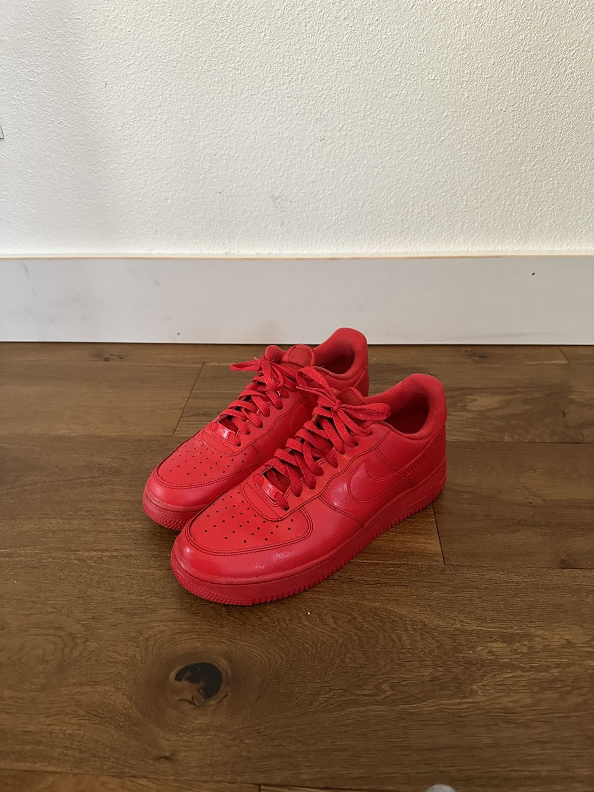 image of Nike Airforce Shoes in Red, Men's (Size 10.5)