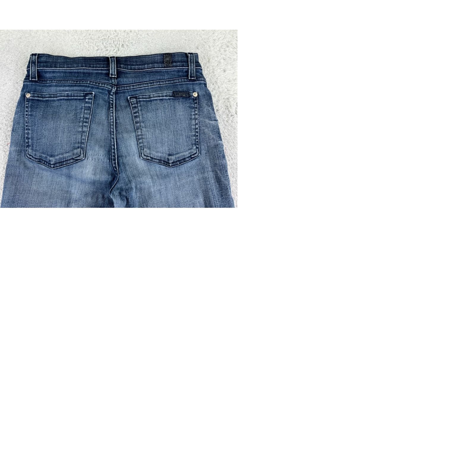 7 For All Mankind 7 For All Mankind Jeans Womens 27 Blue Denim Skinny Regular 26in Inseam 28in Waist Cotton Blend Features Stretch Machine Washable Size 27" / US 4 / IT 40 - 10 Thumbnail