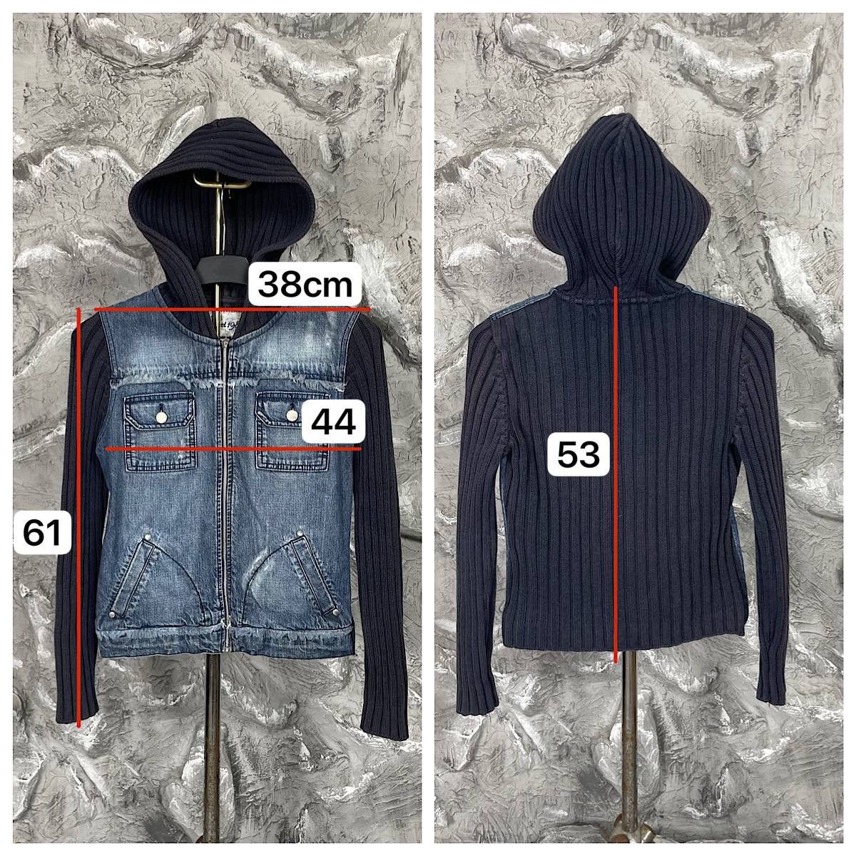 14th Addiction × Japanese Brand × Vintage 2000s Y2K Punk Distressed Fade Zip Hoodie Diesel Style Size US S / EU 44-46 / 1 - 8 Thumbnail