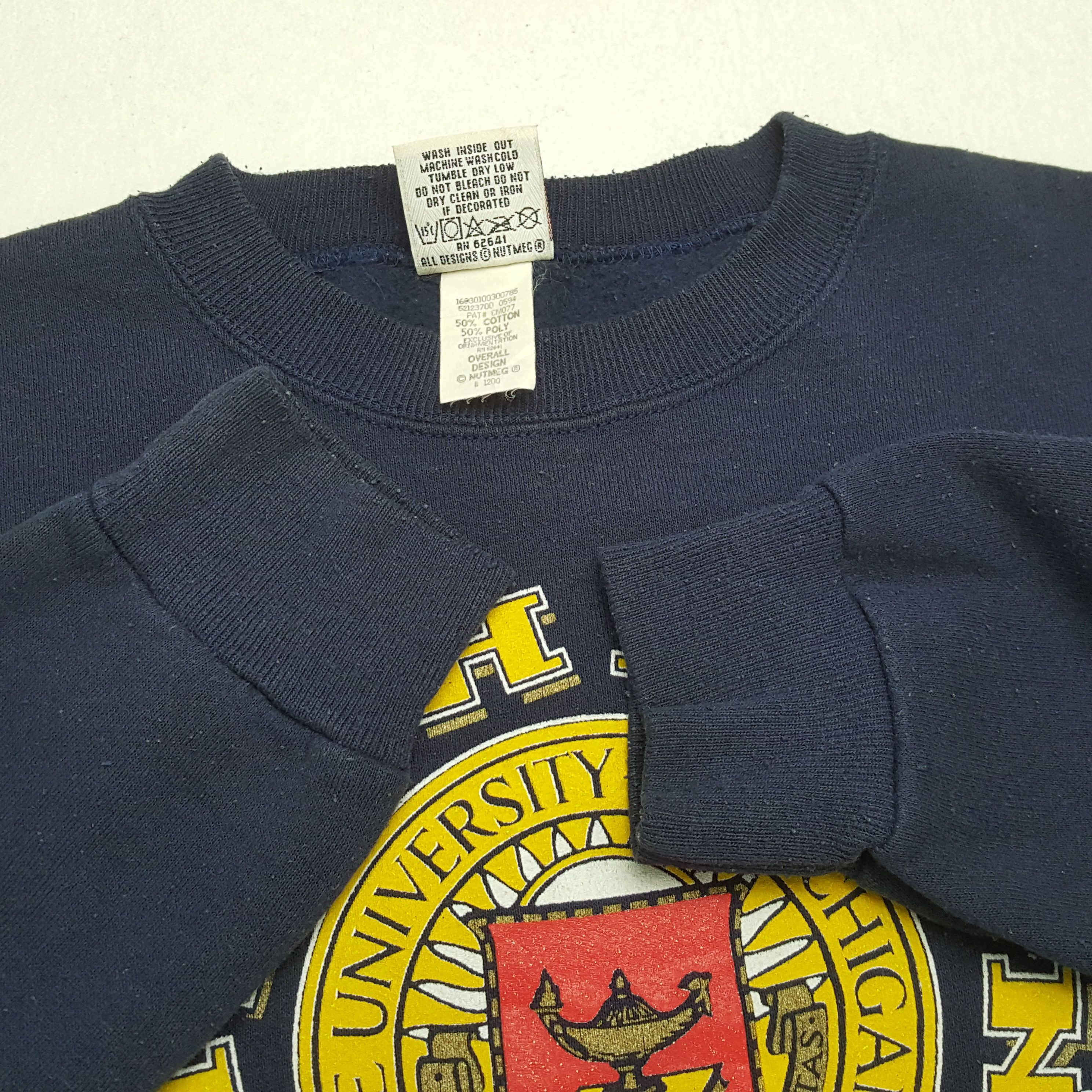 Nutmeg × Vintage UNIVERSITY OF MICHIGAN Wolverines Vintage Sweatshirt Size US S / EU 44-46 / 1 - 8 Thumbnail