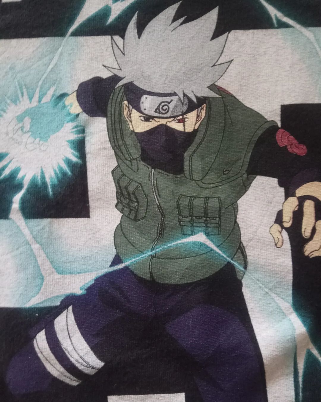 Anime × Japanese Brand Naruto Shippuden Kakashi Big Print Official Anime Tees Size US L / EU 52-54 / 3 - 3 Thumbnail