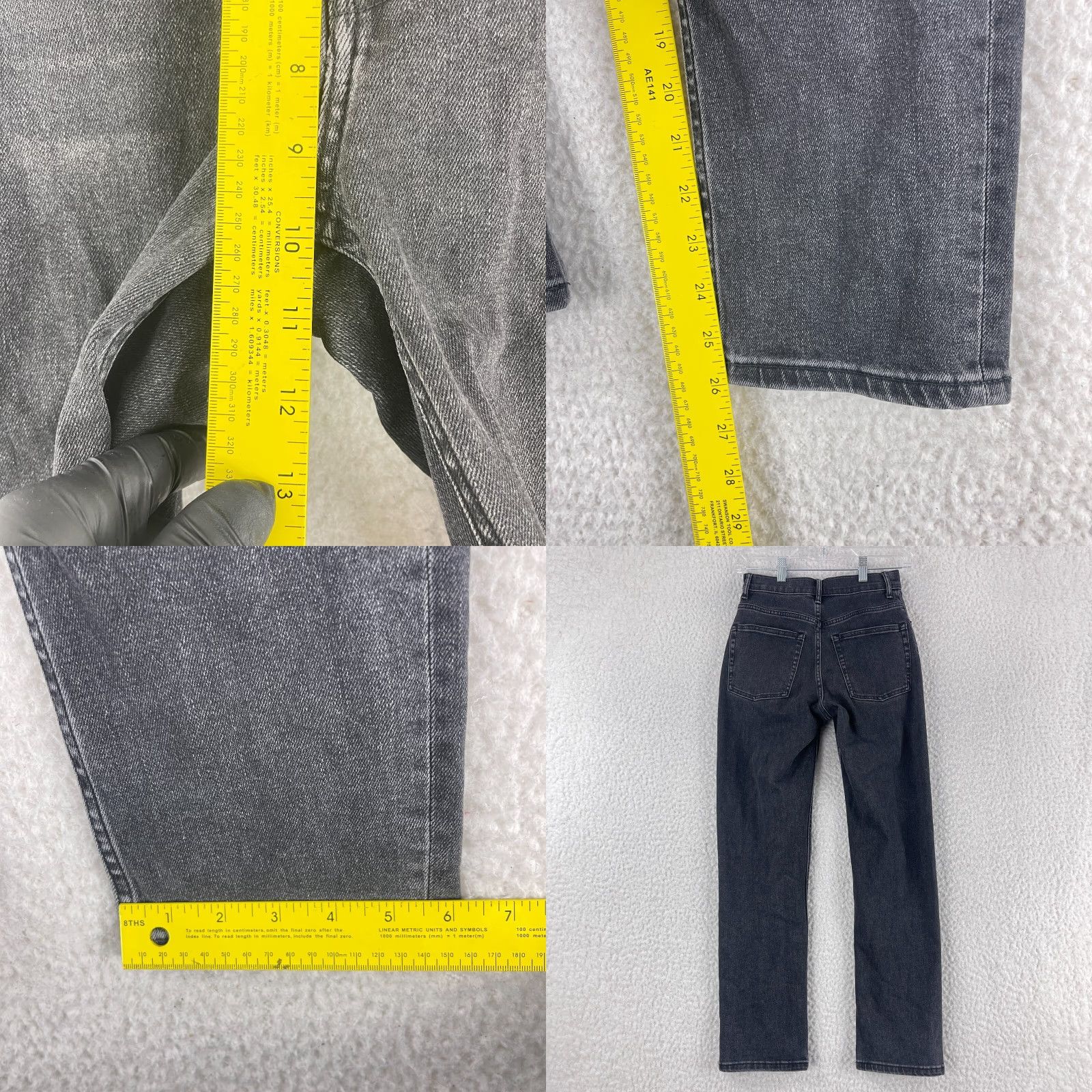 Everlane Everlane Jeans Women Regular Denim Black Straight Leg Ankle Mid-Rise 24 Inseam 26 5-Pocket City 90s Clothing Mens Womens Girls Size 42" / US 20 - 8 Thumbnail
