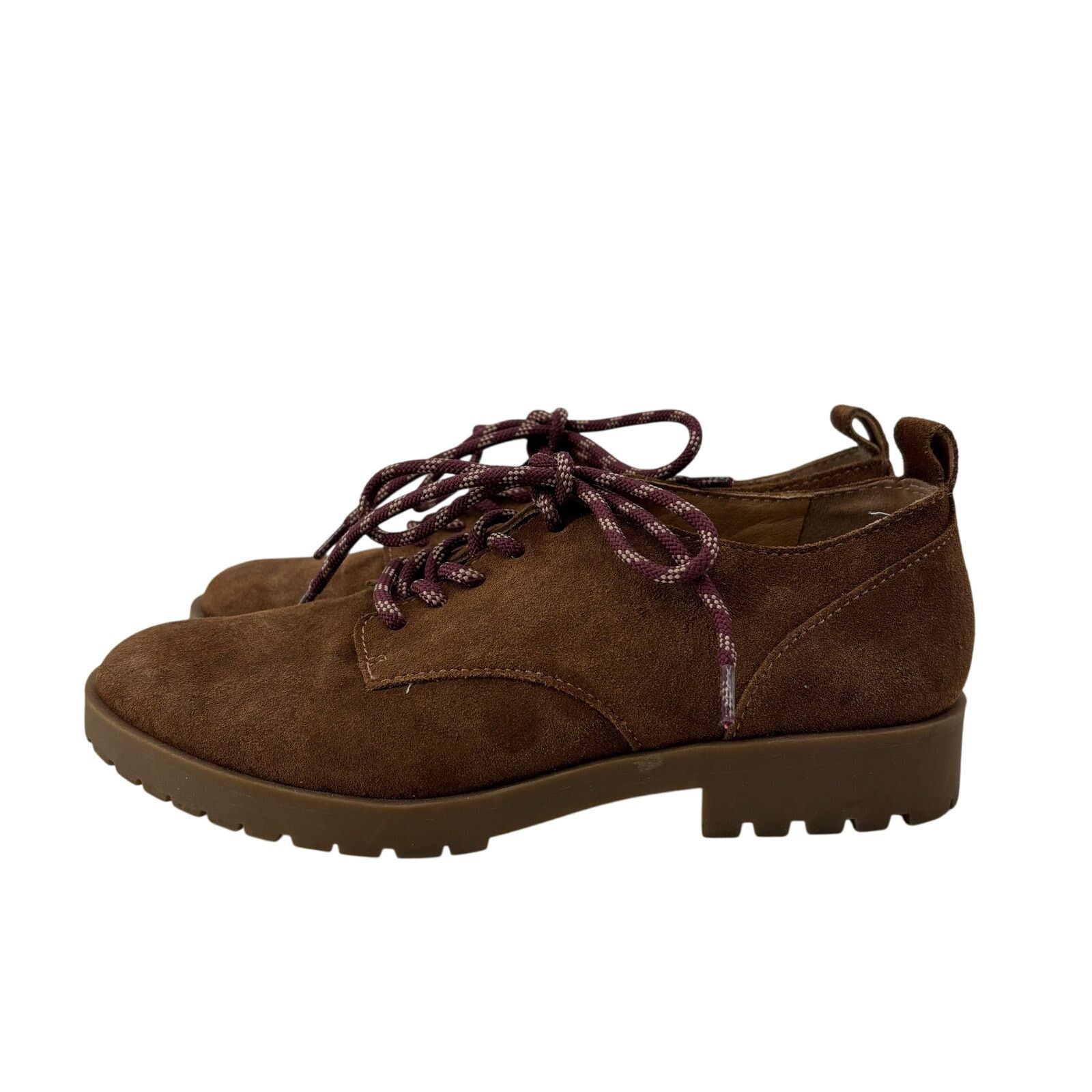 Other Crown Vintage Womens Sz 6 Lowell Oxford Suede Lace Up Size US 6 / IT 36 - 1 Thumbnail
