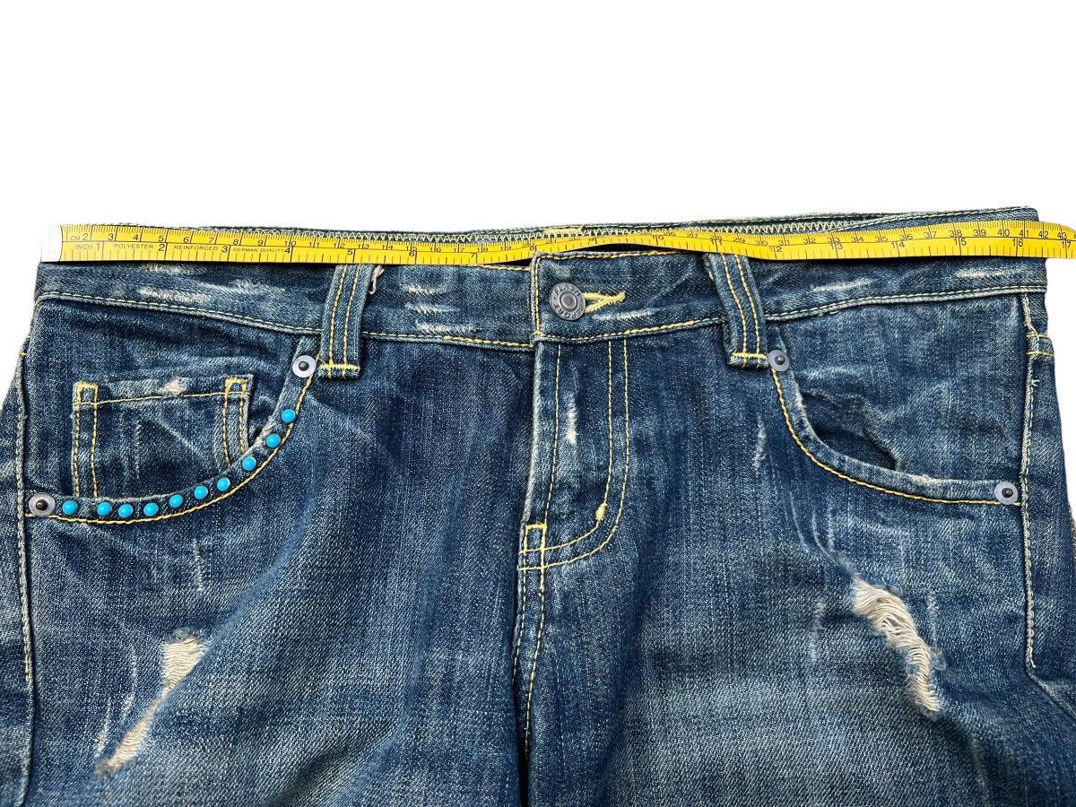 Japanese Brand Flare Jeans Flash Distressed Bootcut Lowrise Denim 32x32 Size US 32 / EU 48 - 10 Thumbnail
