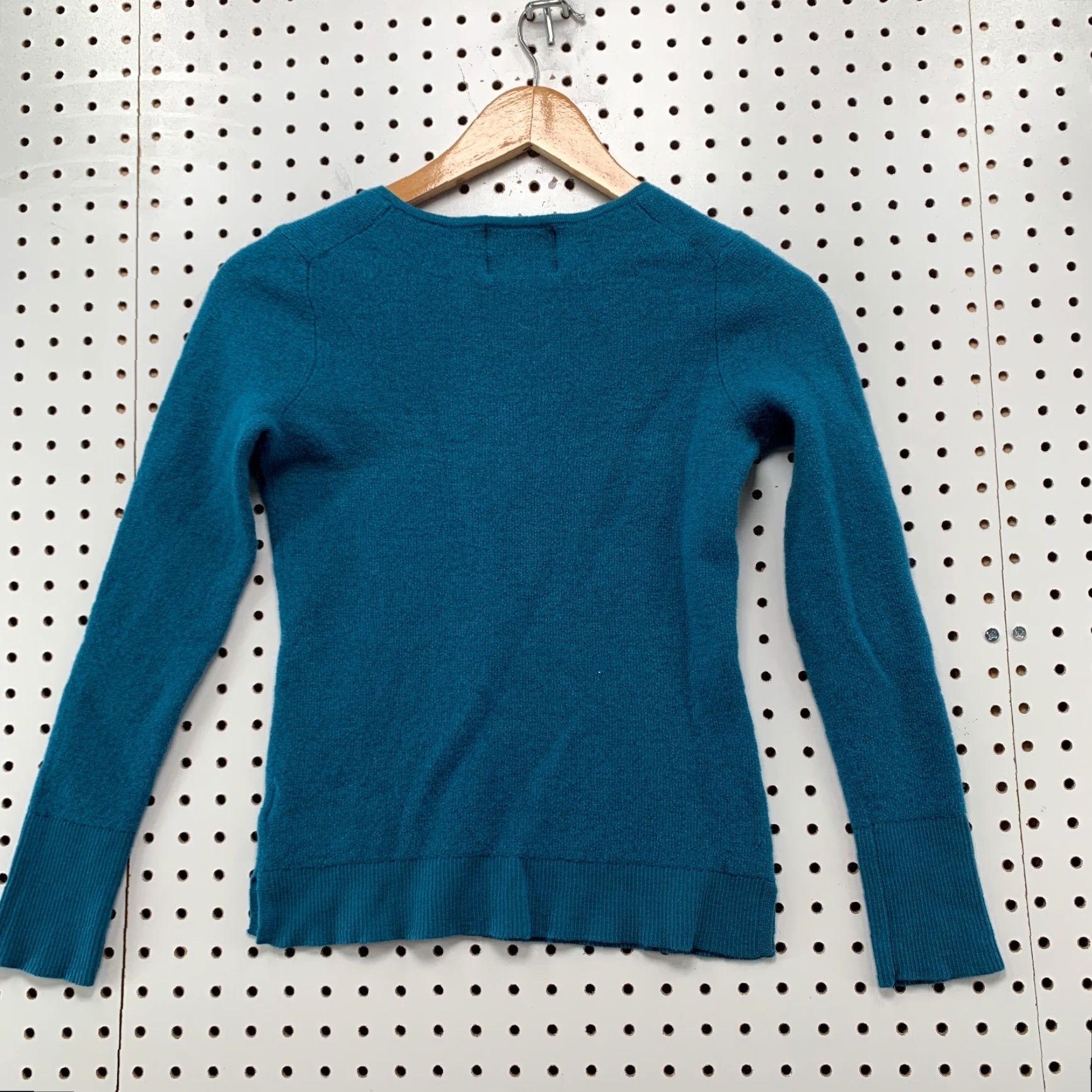 Vintage Wicked Wool Henley Top Shirt Womens Medium Teal Long Sleeve Wool Knit Size M / US 6-8 / IT 42-44 - 2 Thumbnail
