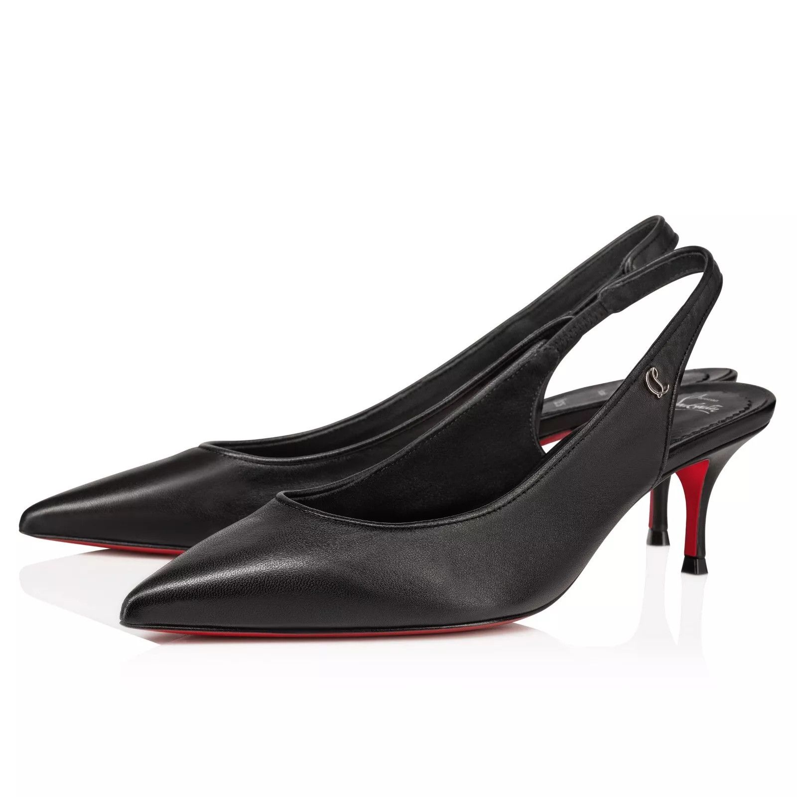 Louboutin Sporty Kate Sling Black Nappa 55mm Pumps