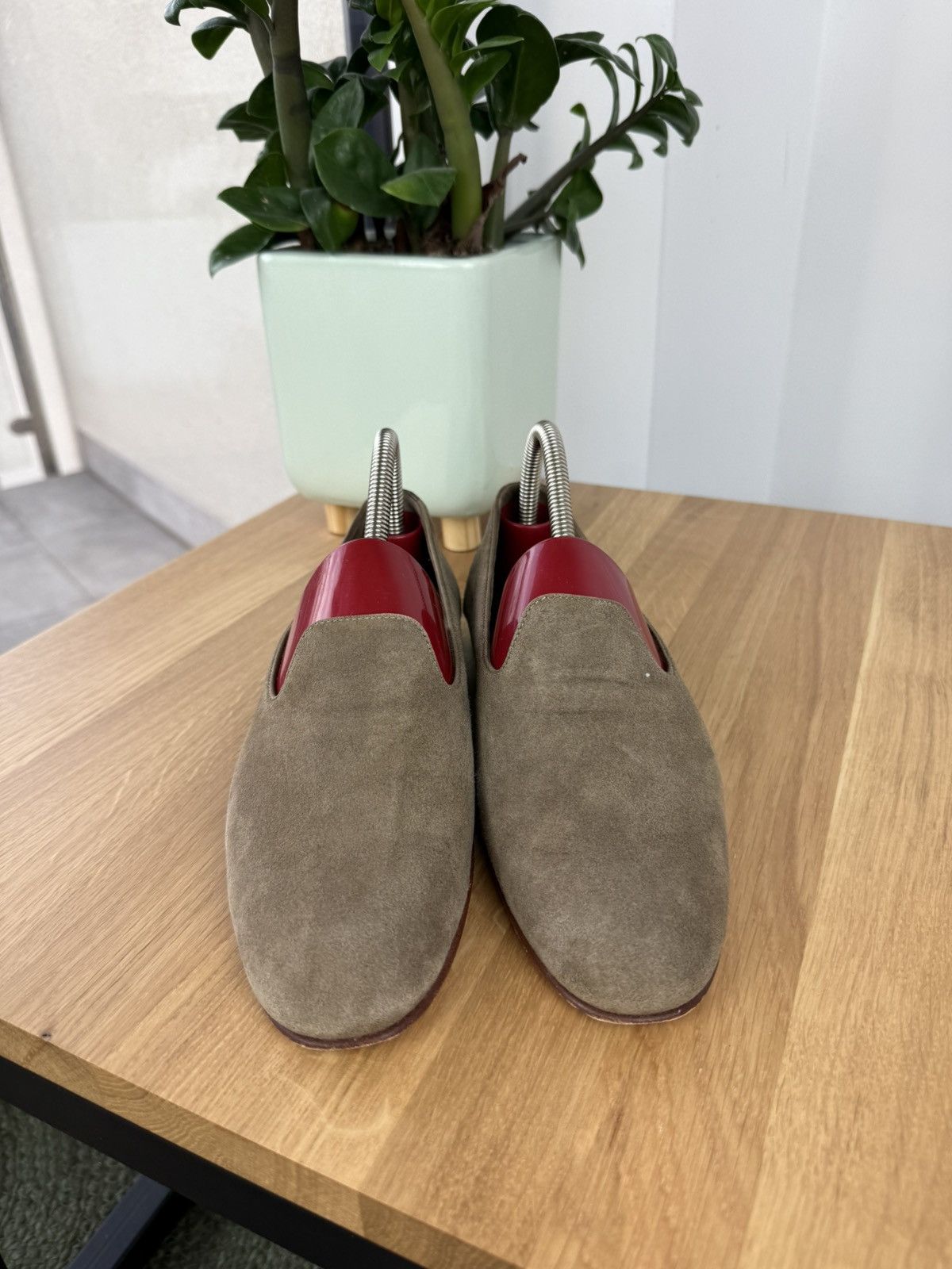 Leather × Santoni Santoni Reflection-Effect Leather Loafers MadeInItaly Size US 8 / IT 38 - 4 Thumbnail
