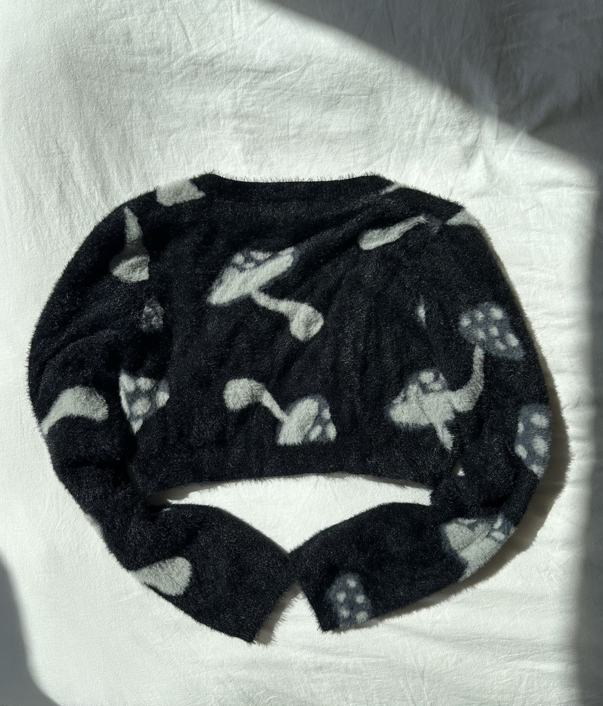RIPNDIP EUPHORIA KNIT LONG SLEEVE CROP TOP (BLACK) Size S / US 4 / IT 40 - 2 Thumbnail