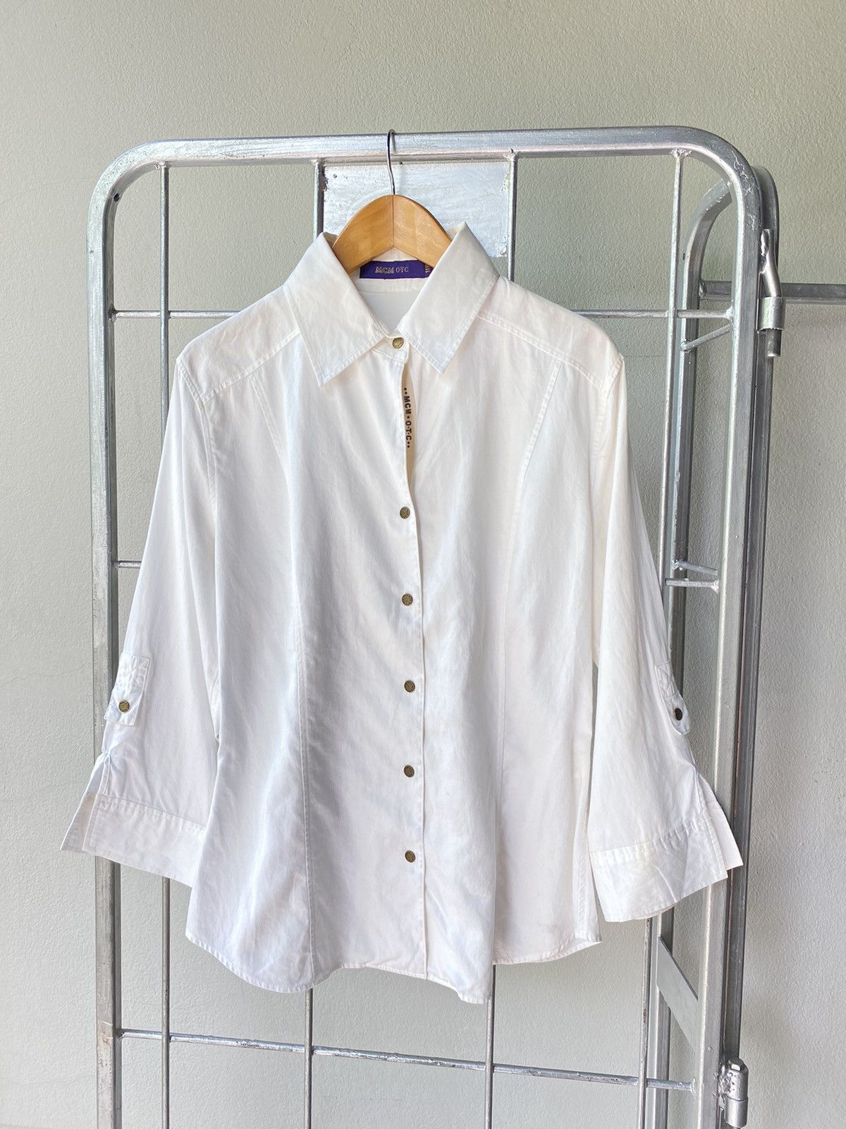 MCM MCM OTC Long-Sleeve White Shirt Size ONE SIZE - 1 Thumbnail
