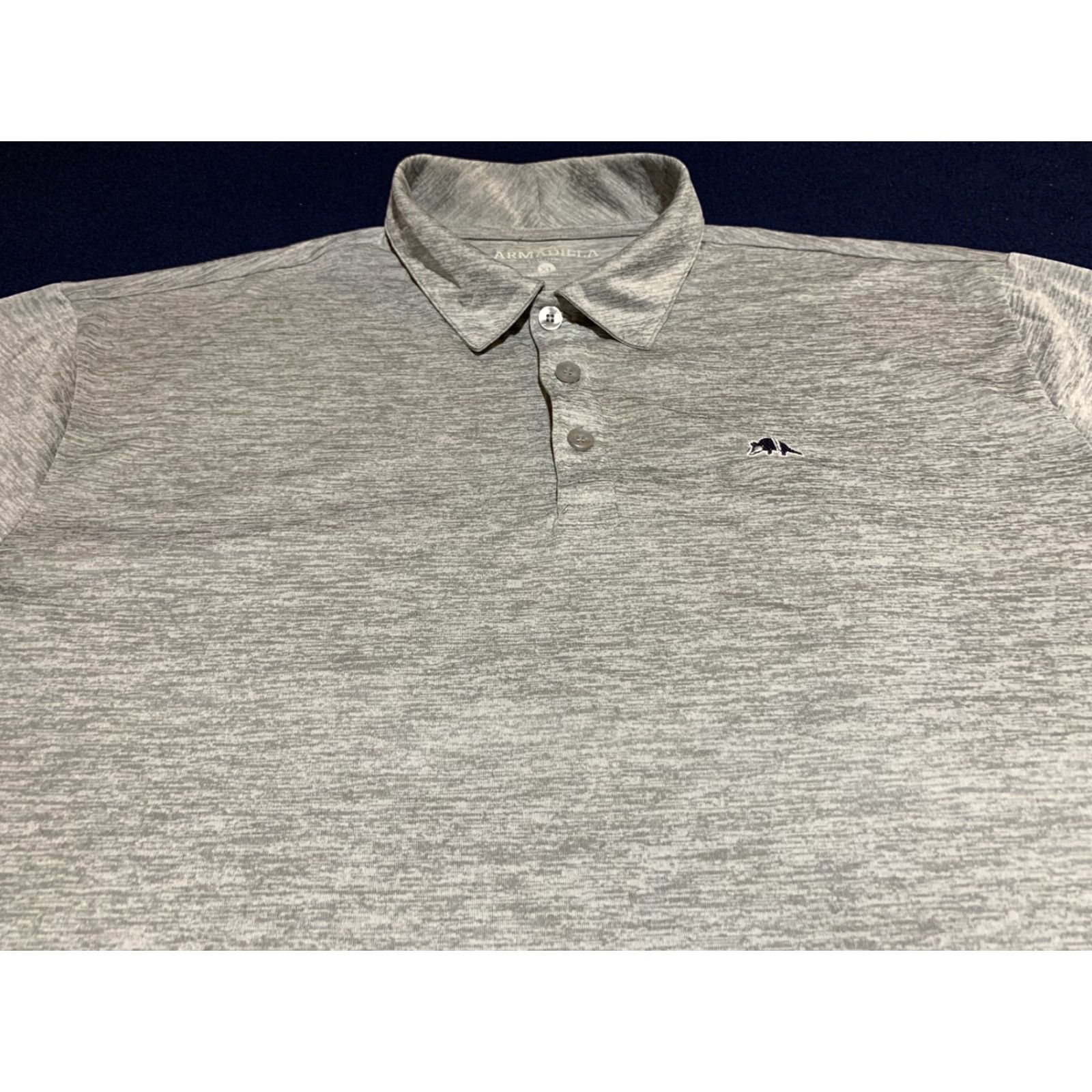 Vintage Armadilla Polo Shirt XL Gray 100% Polyester Size US XL / EU 56 / 4 - 2 Thumbnail