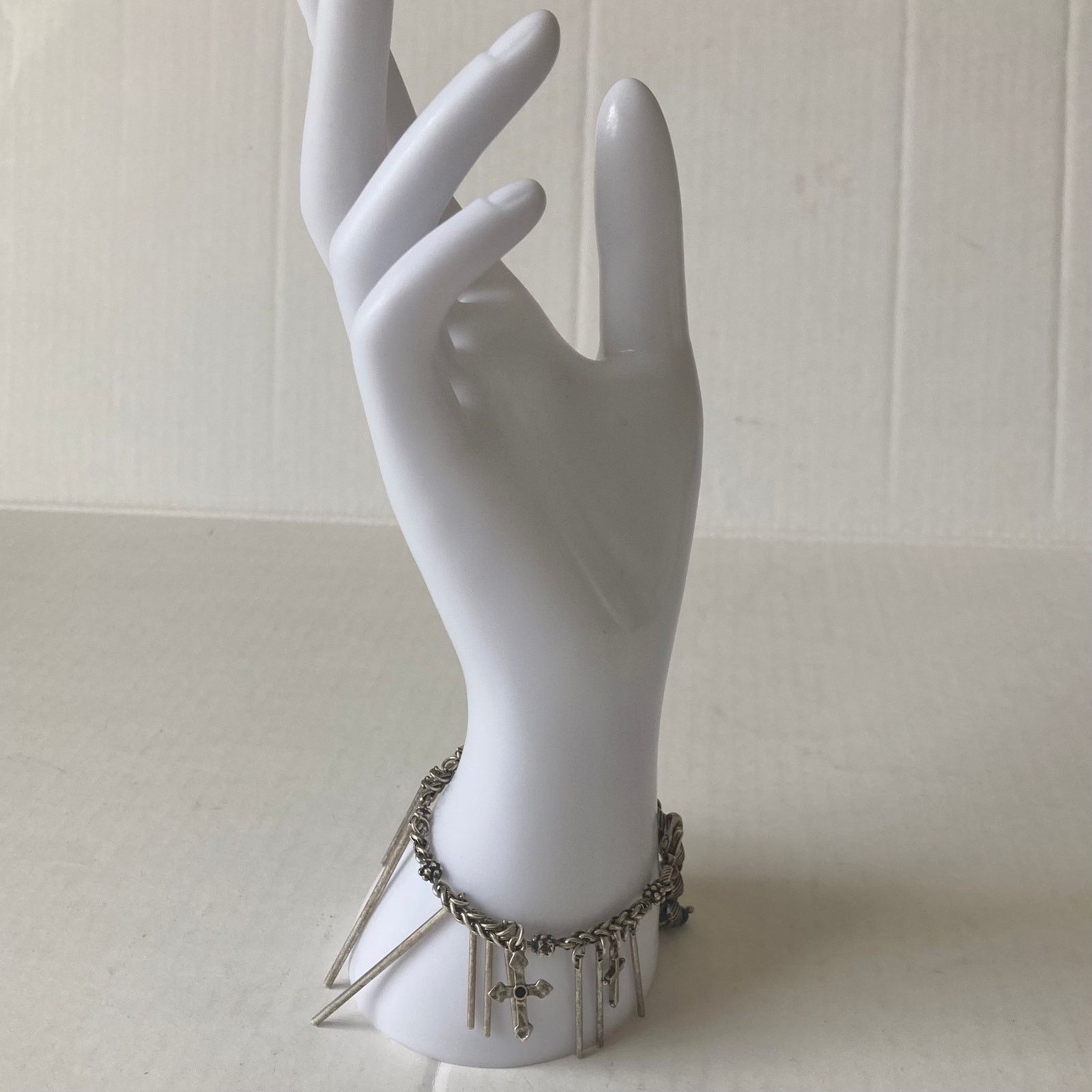 Lucky Brand Lucky Brand Silver charm bracelet antiqued metal chain Cross Size ONE SIZE - 10 Thumbnail