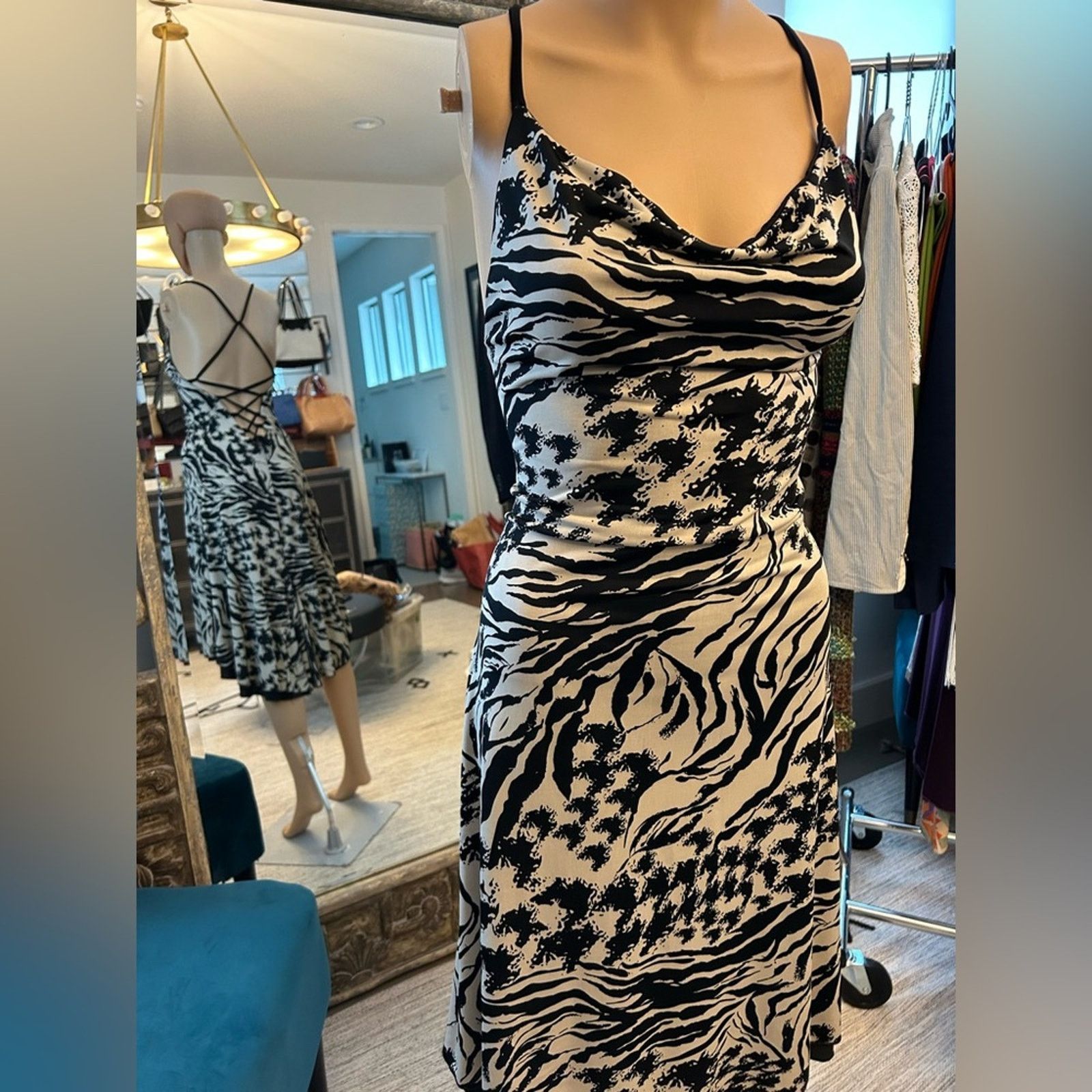 Designer Reversible black Taupe and black women’s Tango dress medium Size S / US 4 / IT 40 - 1 Thumbnail