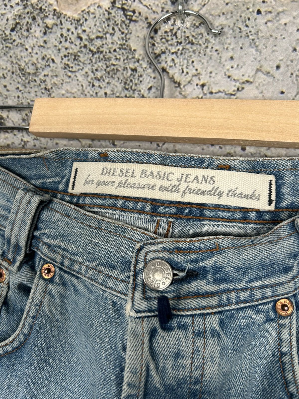 Diesel Vintage Diesel Industry Y2K Blue Denim 00s Skateboarding Size US 33 - 7 Thumbnail