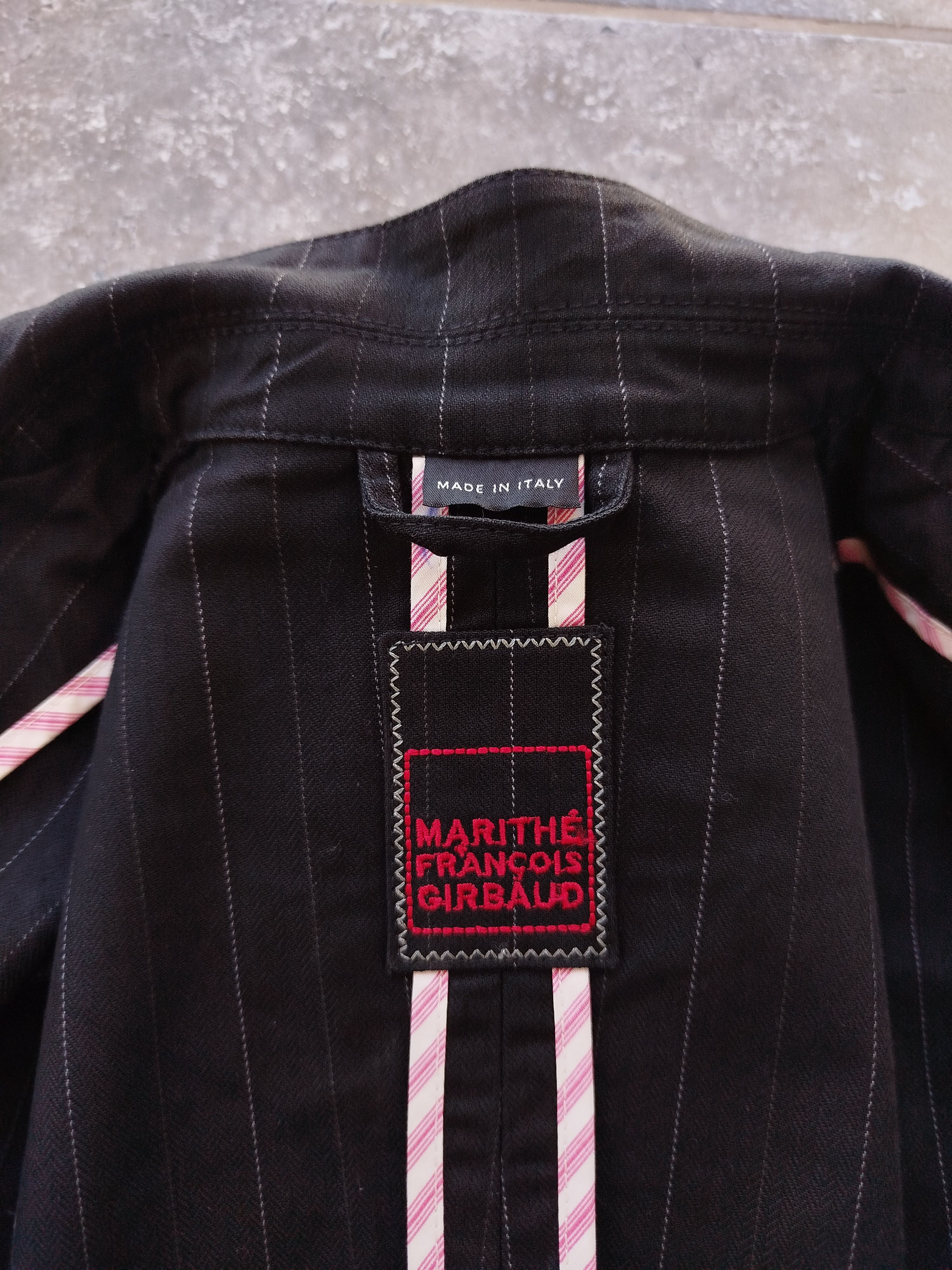Marithe + Francois Girbaud Blazer Jacket Striped Pockets Cotton Italy Vintage 00s Size S / US 4 / IT 40 - 16 Thumbnail