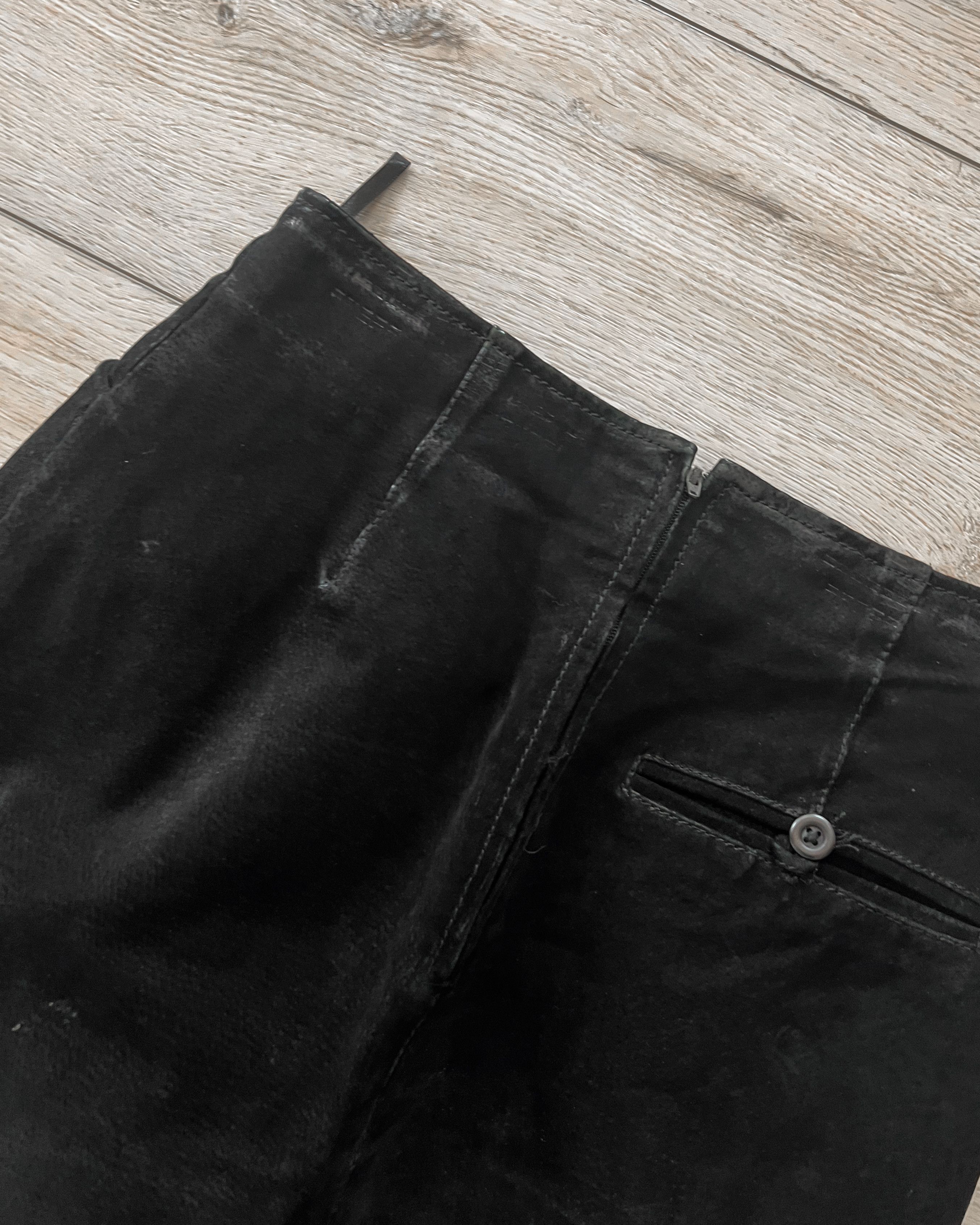 Vintage True Vintage 90’s Wilsons Leather Suede Skirt Black Size 27" / US 4 / IT 40 - 4 Thumbnail