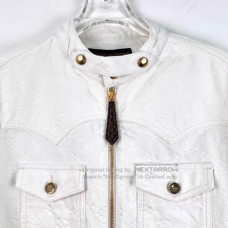 Louis Vuitton Louis Vuitton 23 white logo cotton zippered long-sleeved d Size XS / US 0-2 / IT 36-38 - 4 Thumbnail
