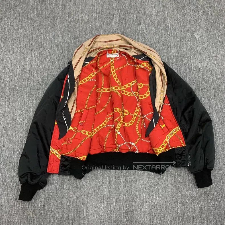 Balenciaga Balenciaga Black Scarf Flight Jacket Cotton Coat Jacket Size XS / US 0-2 / IT 36-38 - 6 Thumbnail