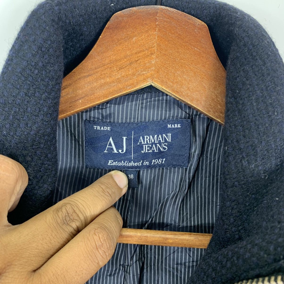 Armani × Armani Collezioni × Giorgio Armani VINTAGE ARMANI JEANS LONG COAT JACKET WOMEN Size XS / US 0-2 / IT 36-38 - 10 Thumbnail