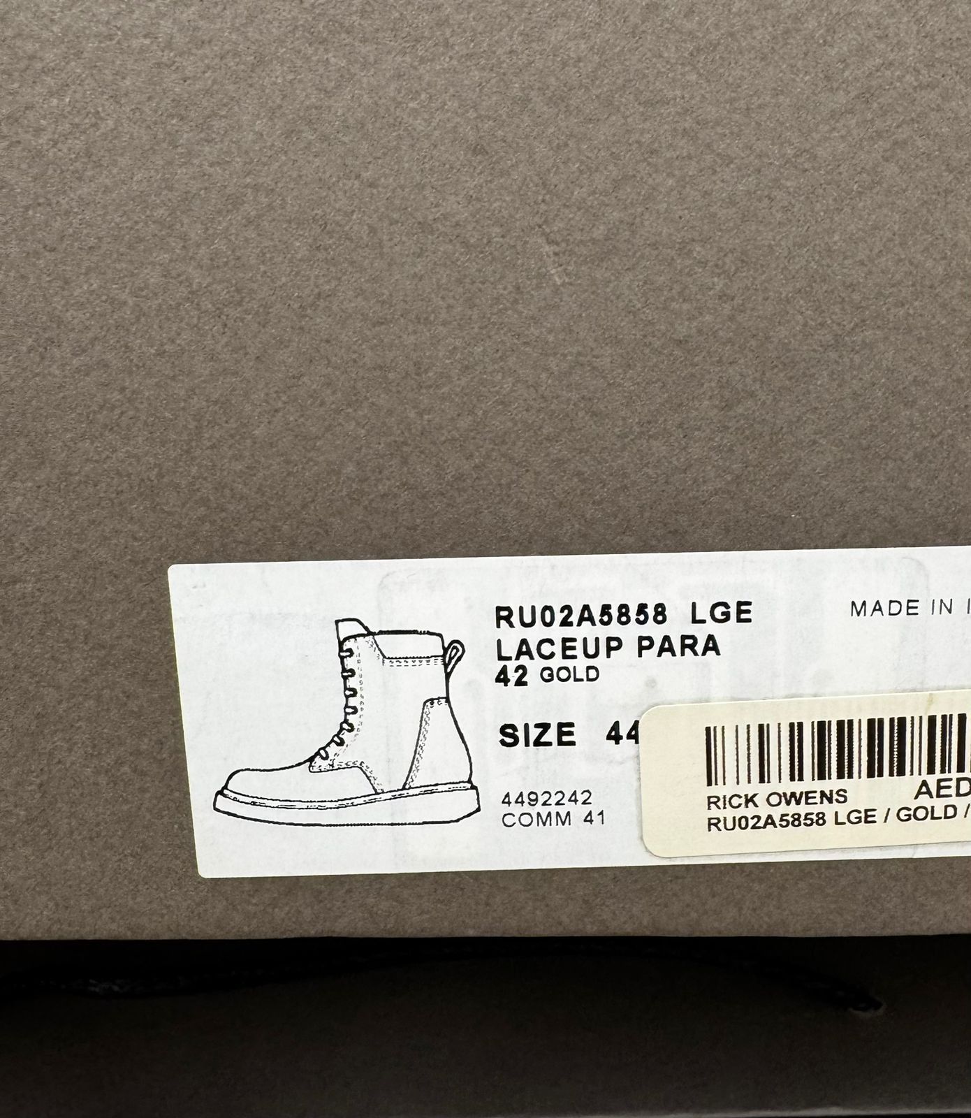 Rick Owens RICK OWENS LACEUP PARA BOOTS Size US 11 / EU 44 - 7 Thumbnail