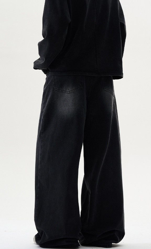 Japanese Brand × Vintage Outdoor retro punk faded letters loose fit jeans pants Size US 28 / EU 44 - 4 Thumbnail