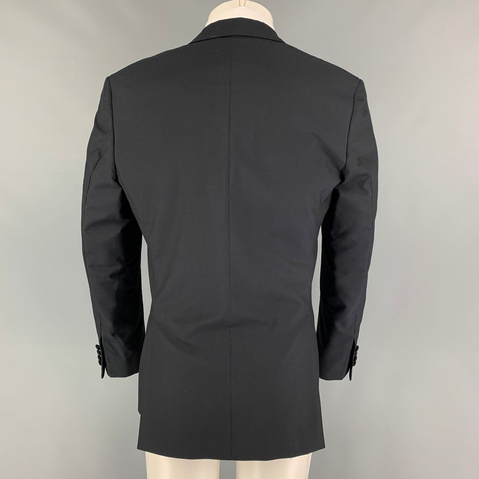 Other SPENCER HART Size 38 Black Wool Mohair Tuxedo Sport Coat Size 38R - 4 Thumbnail