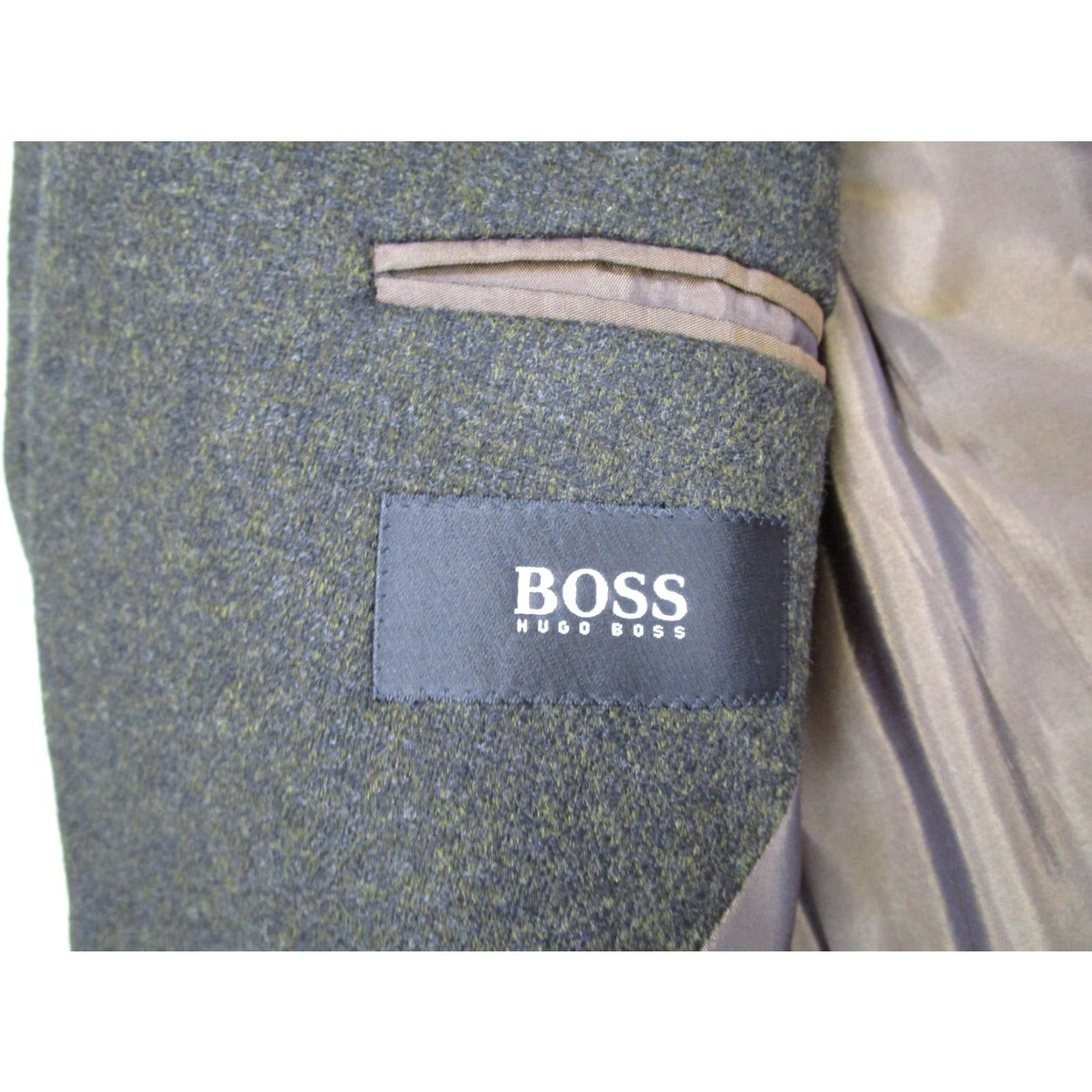 Hugo Boss VINTAGE Hugo Boss Blazer Mens 44 Green Wool Cashmere Loro Piana Sport Coat Made In USA Size 44R - 2 Thumbnail