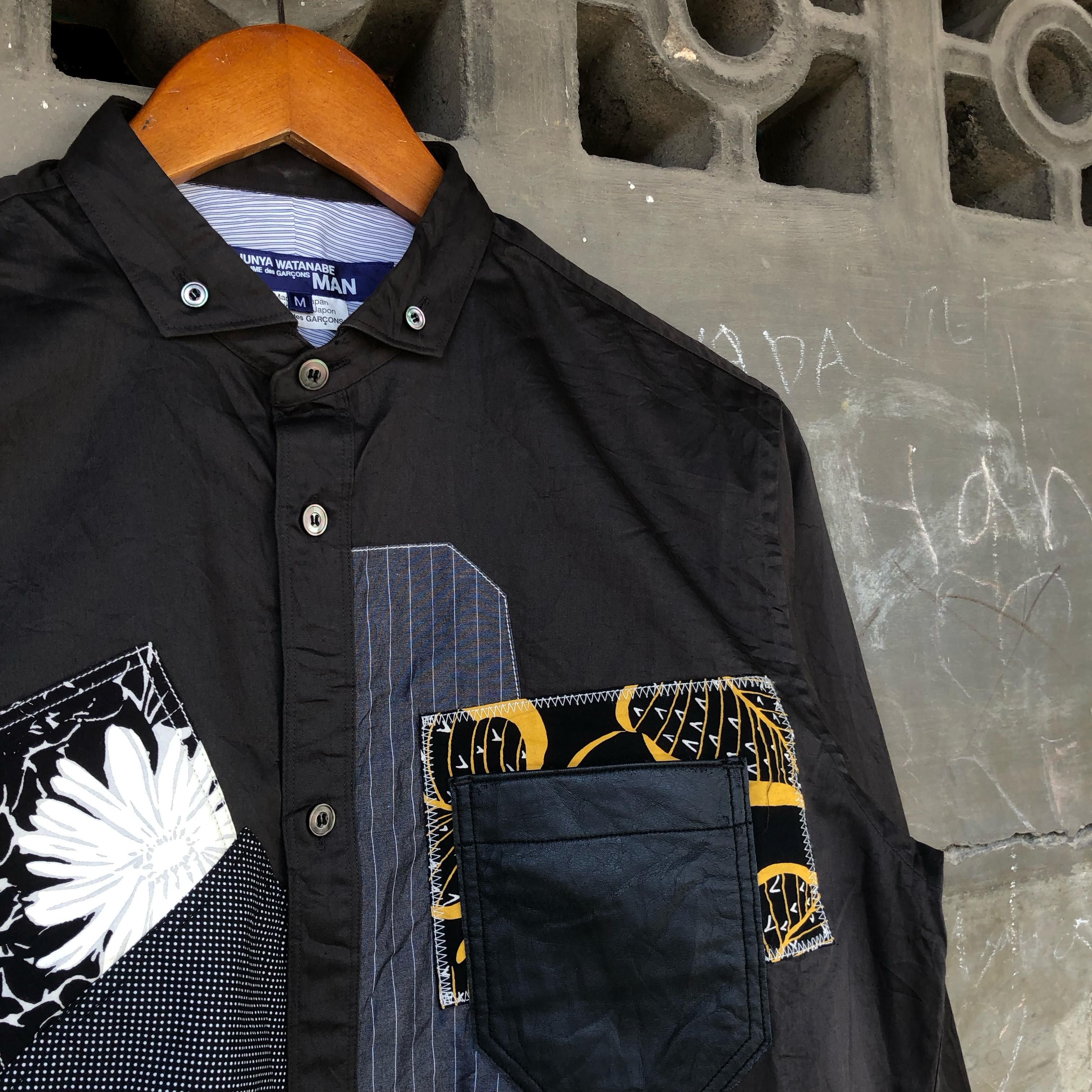 Comme des Garcons Junya Watanabe Leather Pocket Shirt Size US M / EU 48-50 / 2 - 4 Thumbnail