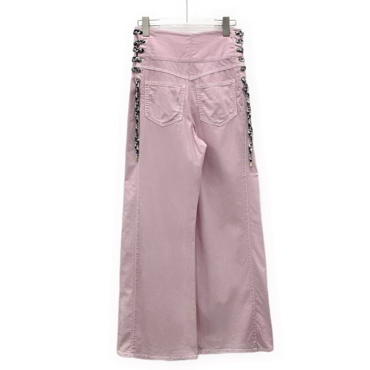 Chanel Chanel Pink Side Woven Tie Straight-leg Denim Pants K26WX Size 25" / US 0 / IT 36 - 2 Thumbnail