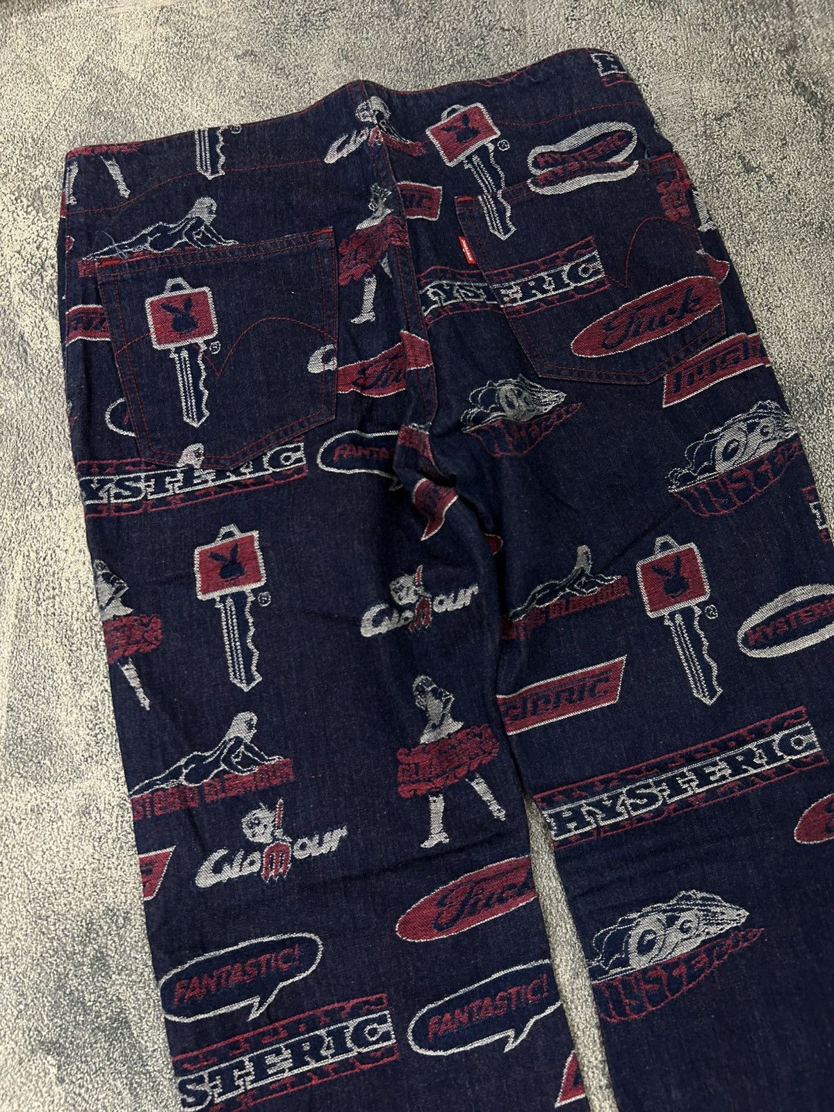 Hysteric Glamour Vintage Hysteric Glamour Full Print logo Denim Pants Size US 30 / EU 46 - 5 Thumbnail