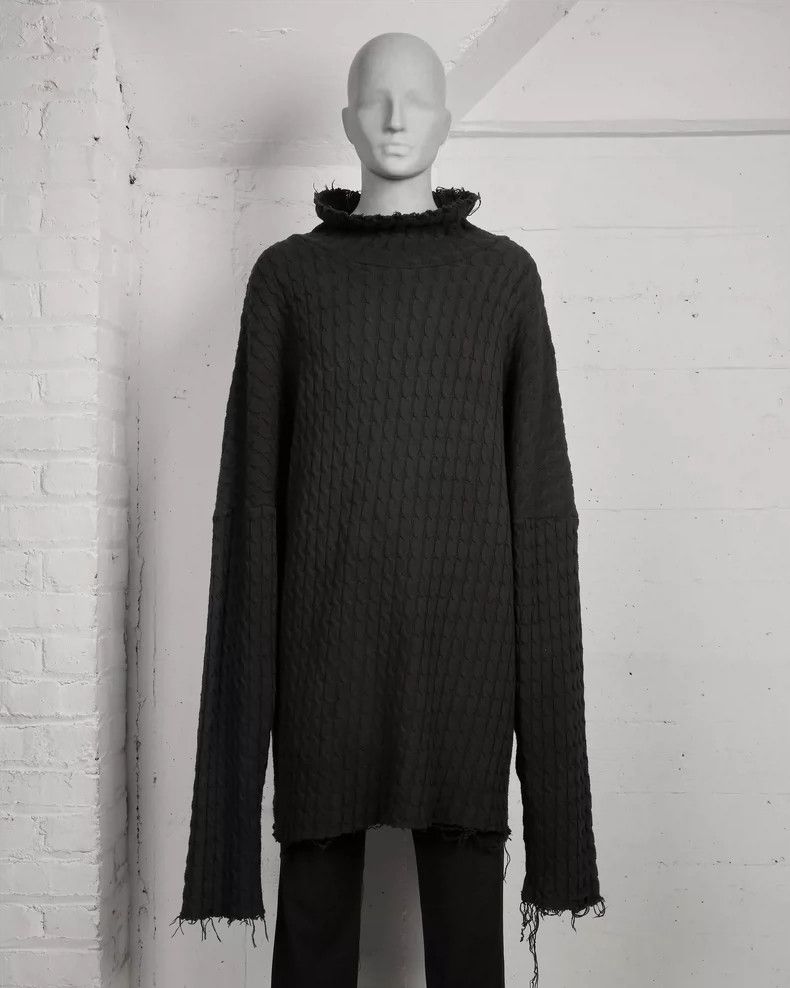 Raf Simons Raf Simons Oversized Cable-Knit Sweater- DMC Size US M / EU 48-50 / 2 - 1 Thumbnail