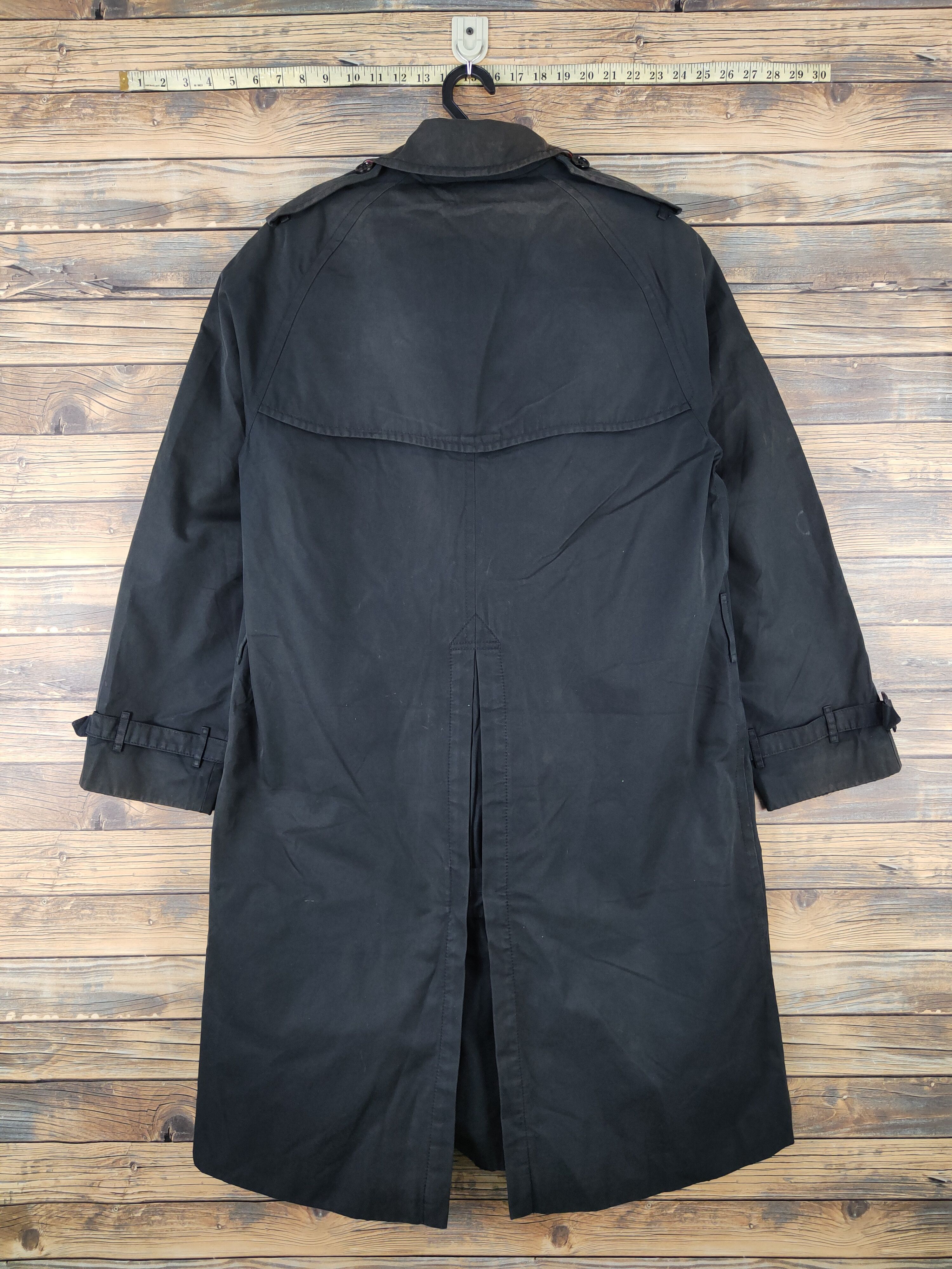 Burberry D Burberry Black Faded trench coat Long Jackets #W1690 Size L / US 10 / IT 46 - 11 Thumbnail