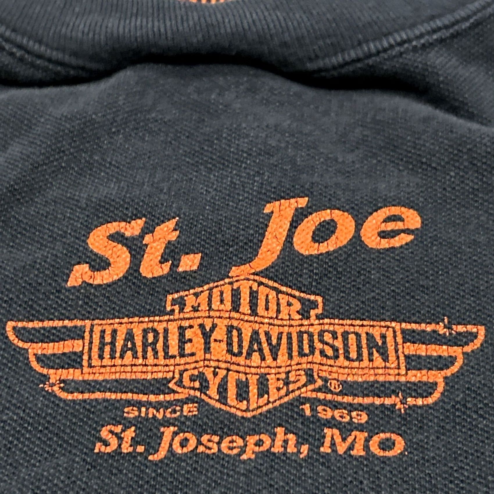Harley Davidson VINTAGE Harley-Davidson T-Shirt Cotton Men’s M Black 90s Short Sleeve Crew Neck Double-Sided Shirt Mens Black Size US M / EU 48-50 / 2 - 4 Thumbnail