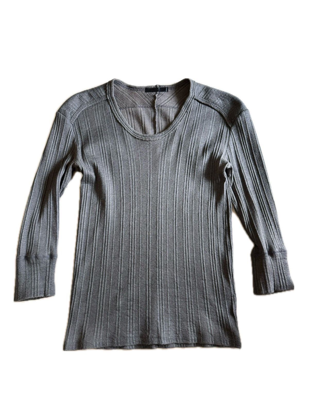 The Viridi-anne the viridi-anne Coated 3/4 sleeve rib cutsew t-shirt Size US M / EU 48-50 / 2 - 1 Thumbnail